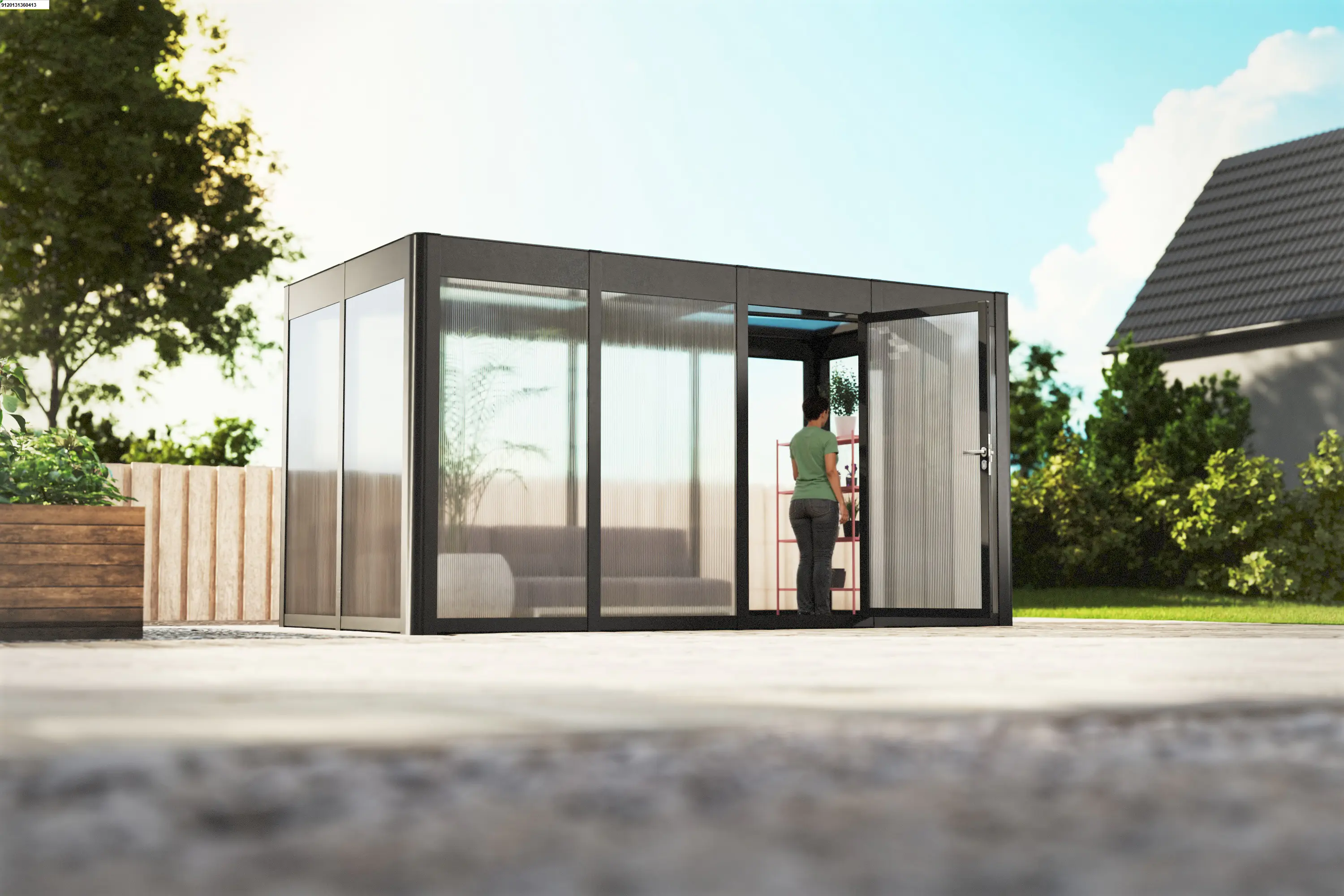 SunElements SunGarden Gartenhaus Select 4.2 443 x 233 cm anthrazit-metallic SunElements SunGarden Gartenhaus Select 4.2 443 x 233 cm anthrazit-metallic