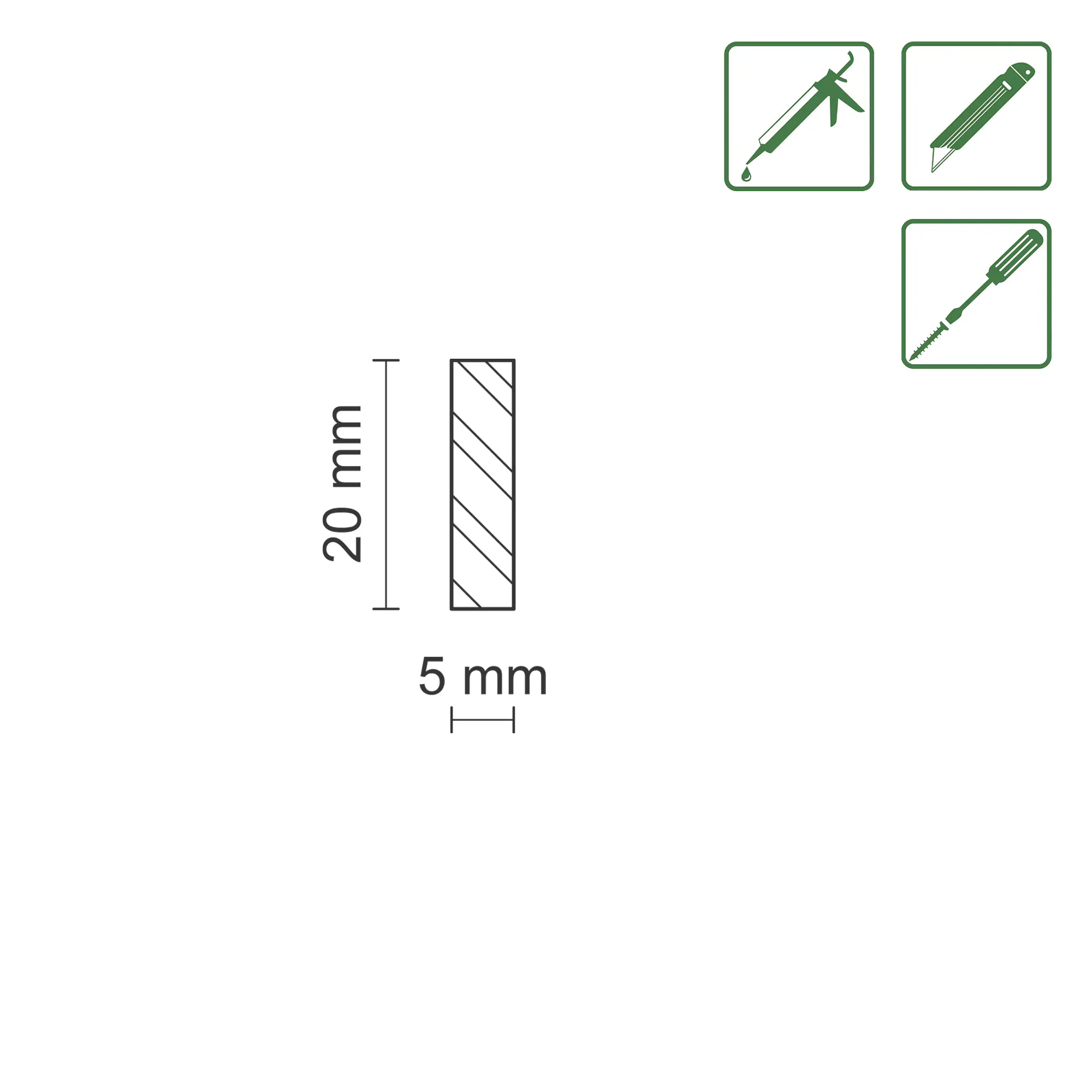 FN Neuhofer Balsa Leiste 100 cm 20 x 5 mm Balsa