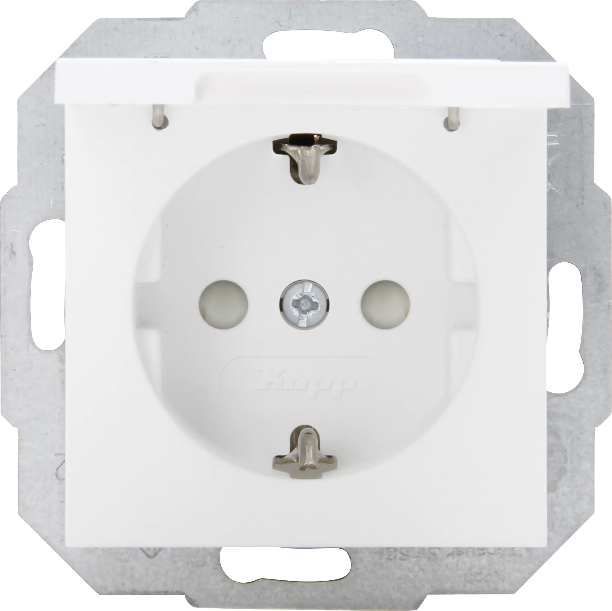 Kopp Schutzkontaktsteckdose mit Deckel Athenis arktisweiß matt, 920850086 Kopp Schutzkontaktsteckdose mit Deckel Athenis arktisweiß matt, 920850086