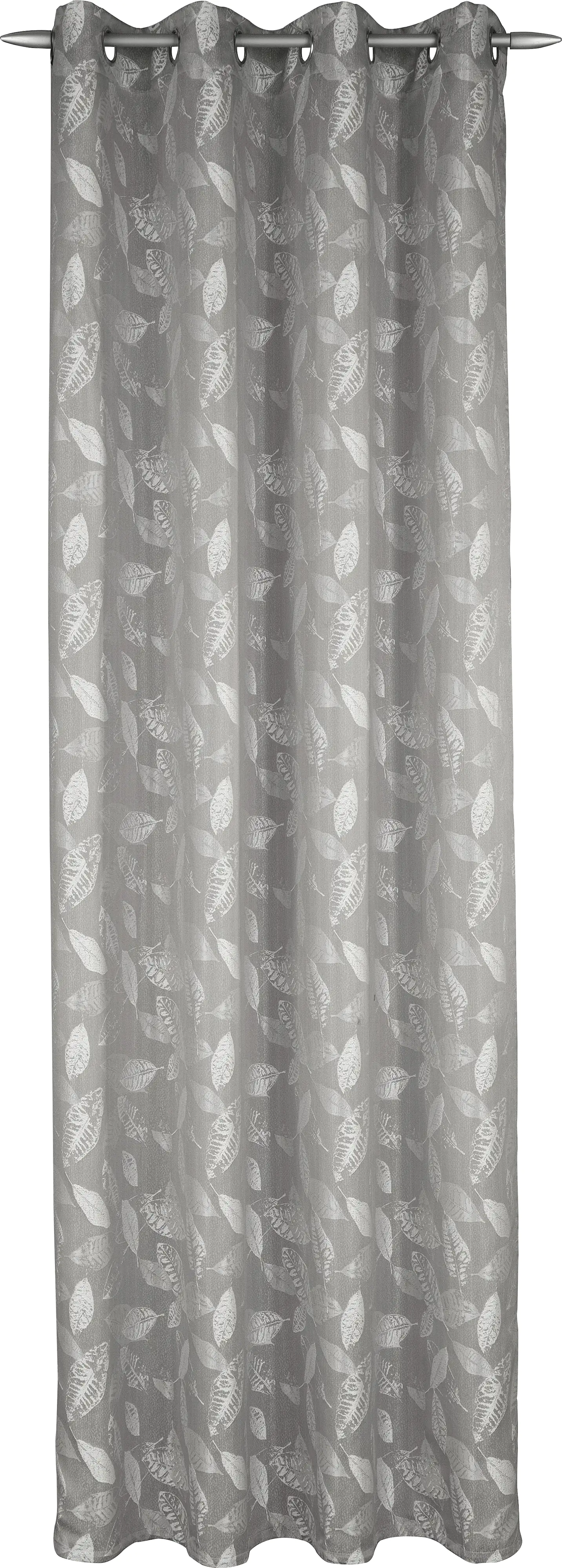 Neusser Collection Ösenschal Blätter grau, 135 x 245 cm