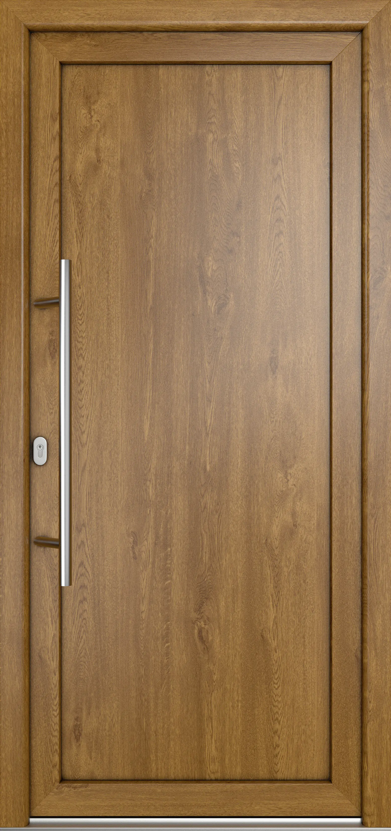 Meeth Haustür Signum Pro PVC Modell 01 108 x 200 cm DIN Links weiß/golden oak Meeth Haustür Signum Pro PVC Modell 01 108 x 200 cm DIN Links weiß/golden oak