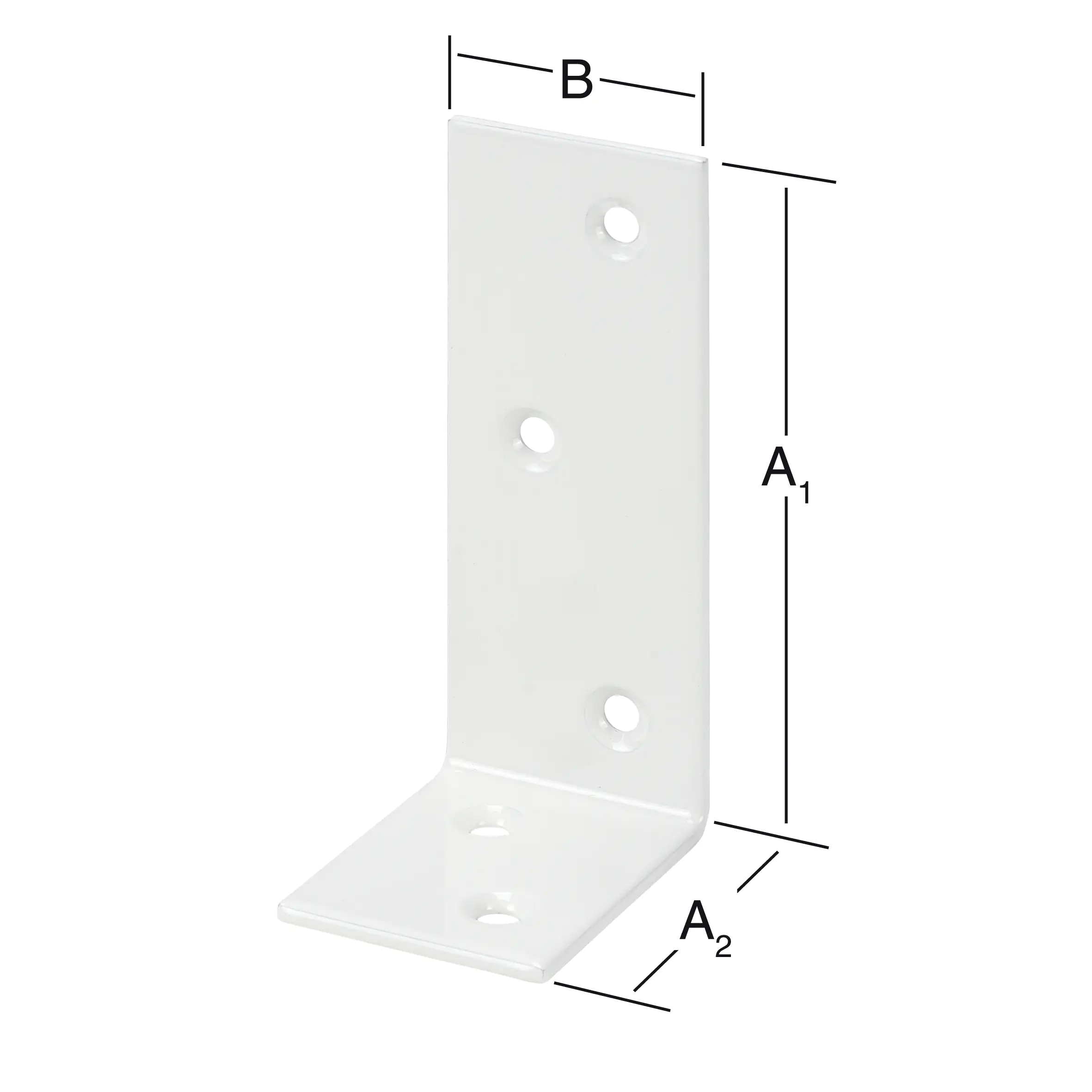 Vormann Starke Balkenwinkel weiß 120/80 x 35 mm