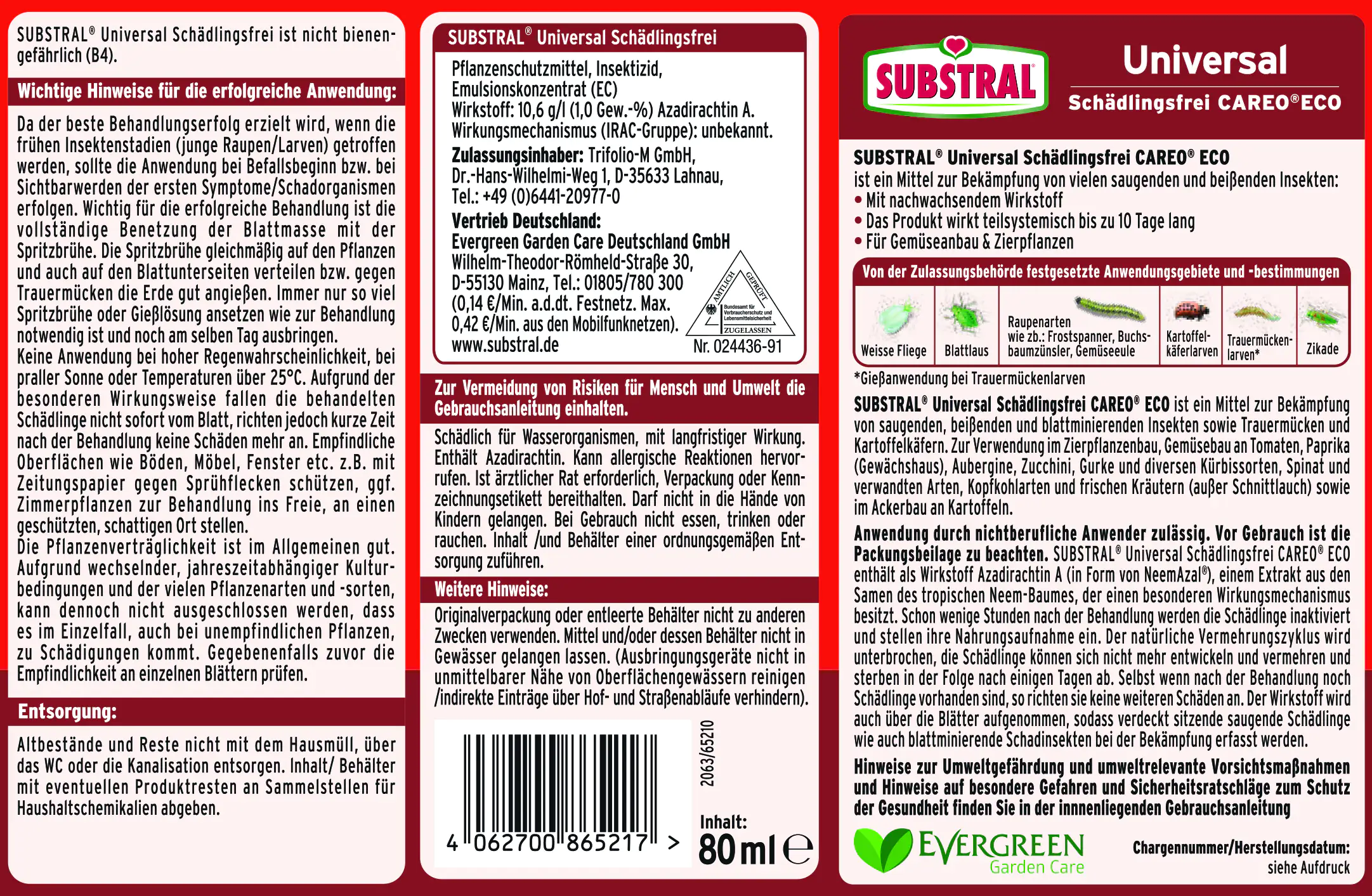 Substral Universal Schädlingsfrei Careo ECO 80 ml Substral Universal Schädlingsfrei Careo ECO 80 ml