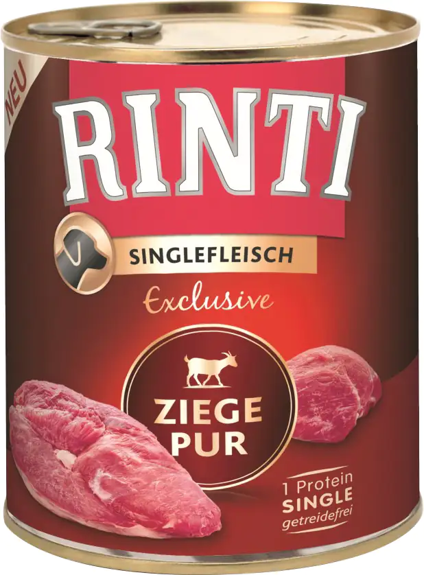 4000158940667 Rinti Singlefleisch Exclusive Hundenassfutter Adult 800 g Ziege Pur