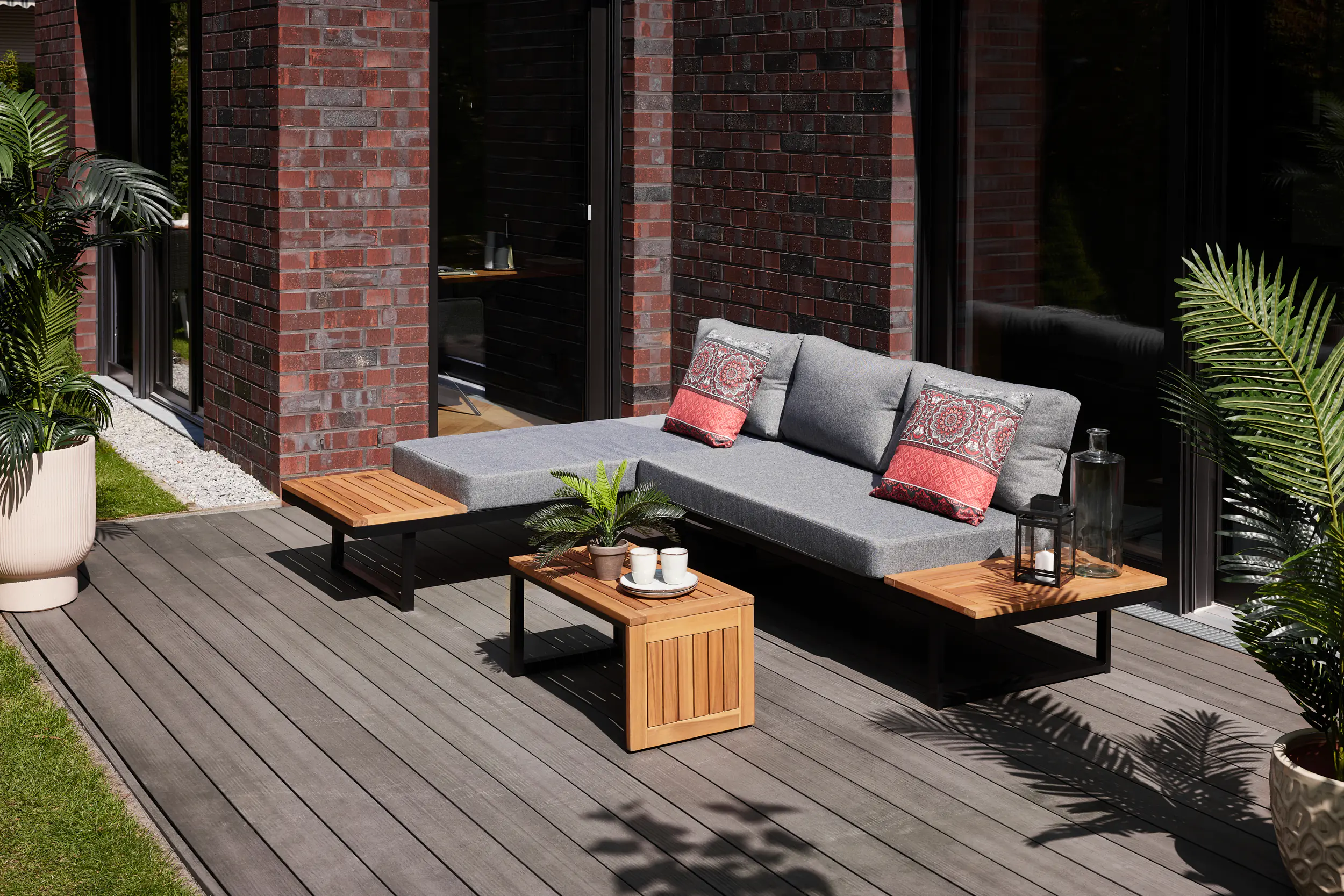 Primaster Gartenmöbel-Set Vulcano Holz/Aluminium