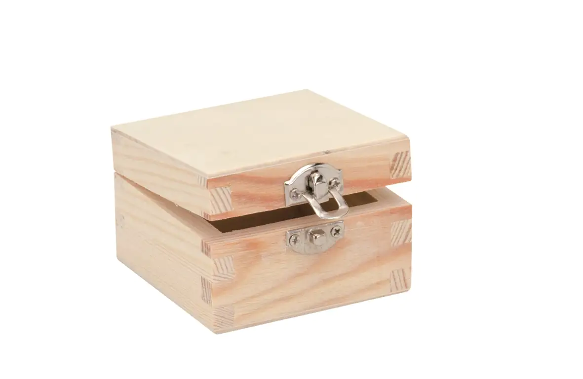 Glorex Holzbox quadratisch 7 x 7 x 4 cm