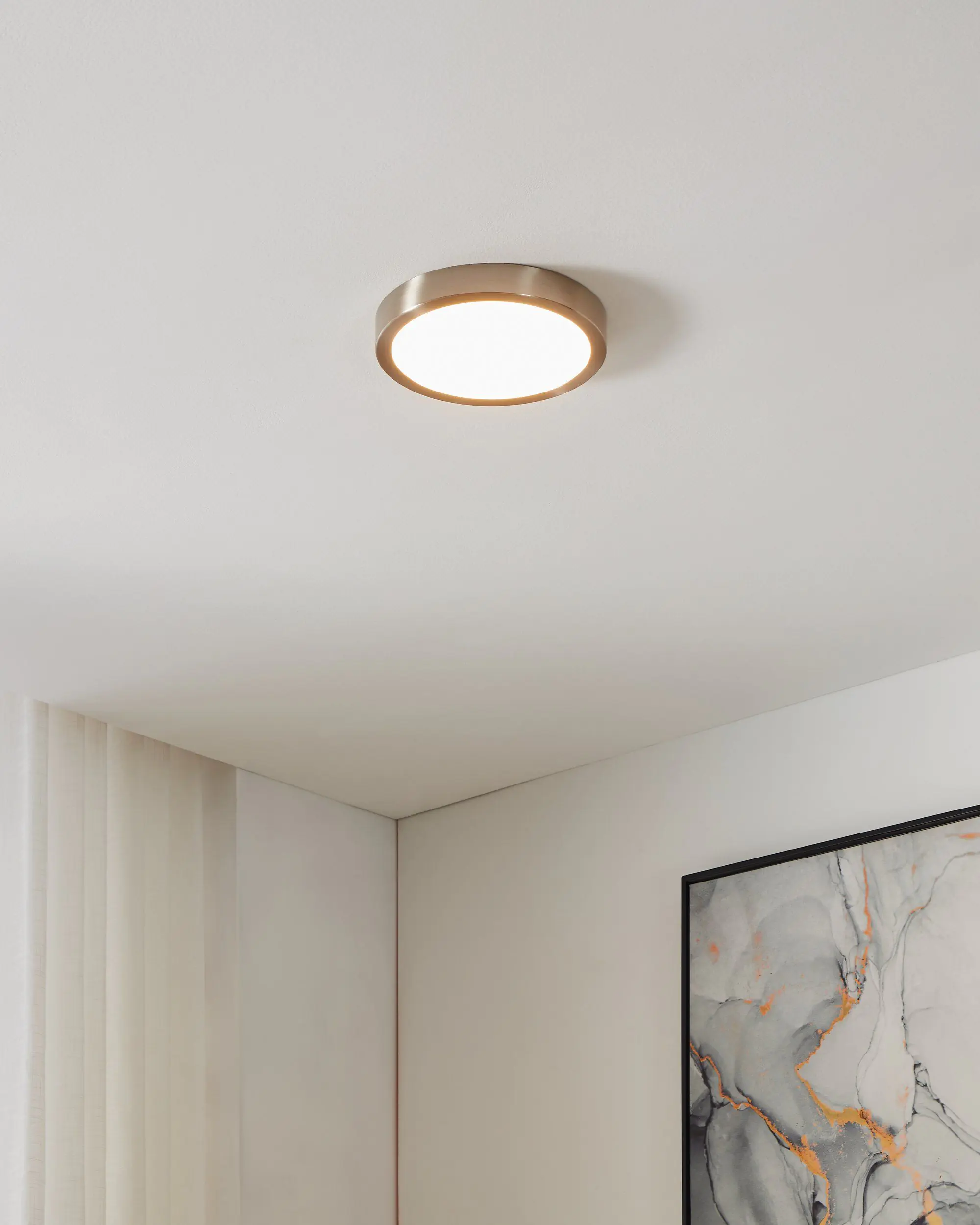 Eglo Connect LED Aufbauleuchte Fueva-Z nickel-matt Ø 21 cm Smart Home Eglo Connect LED Aufbauleuchte Fueva-Z nickel-matt Ø 21 cm Smart Home