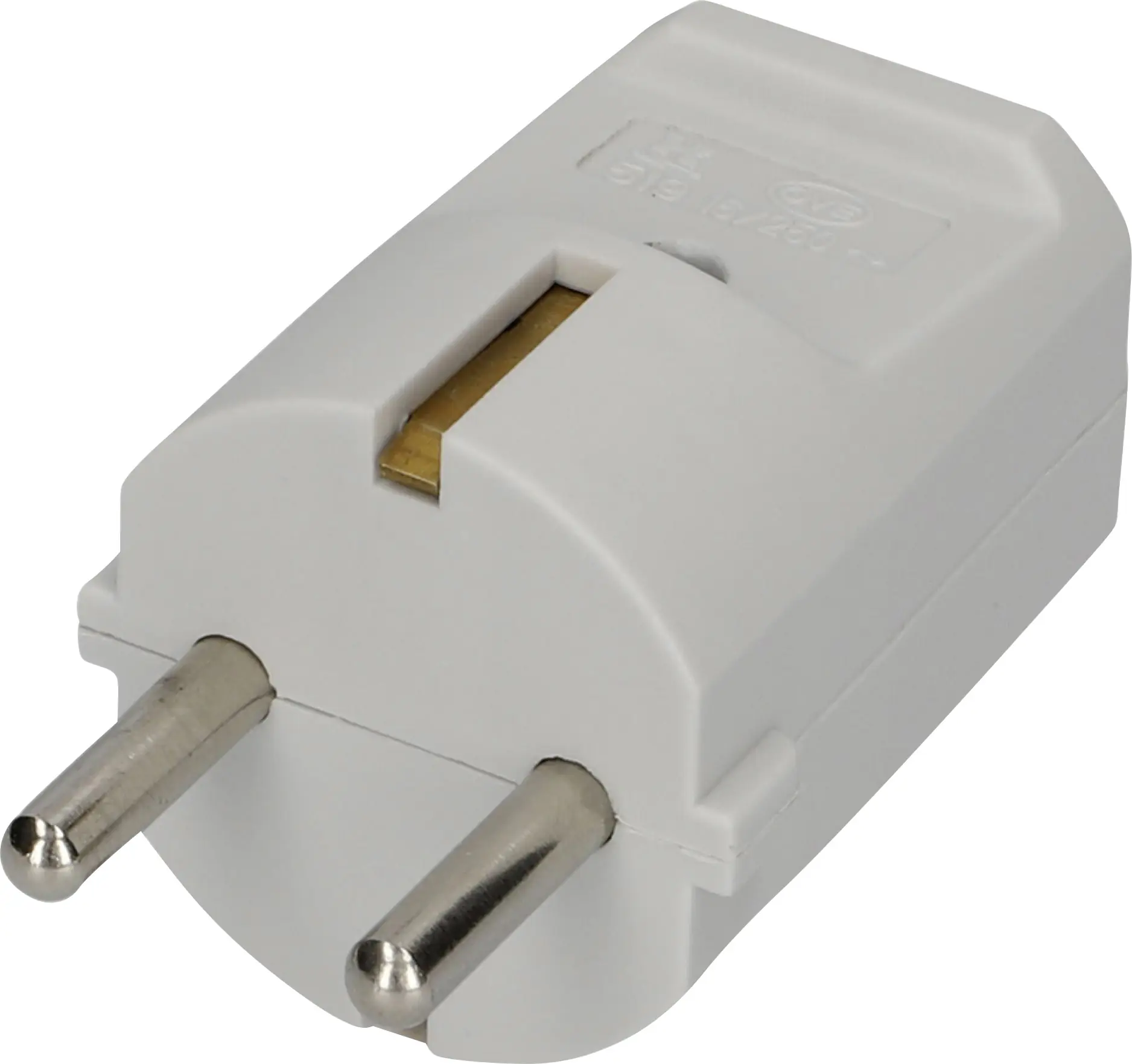 Schutzkontakt-Stecker ohne Knickschutz grau Schutzkontakt-Stecker ohne Knickschutz grau