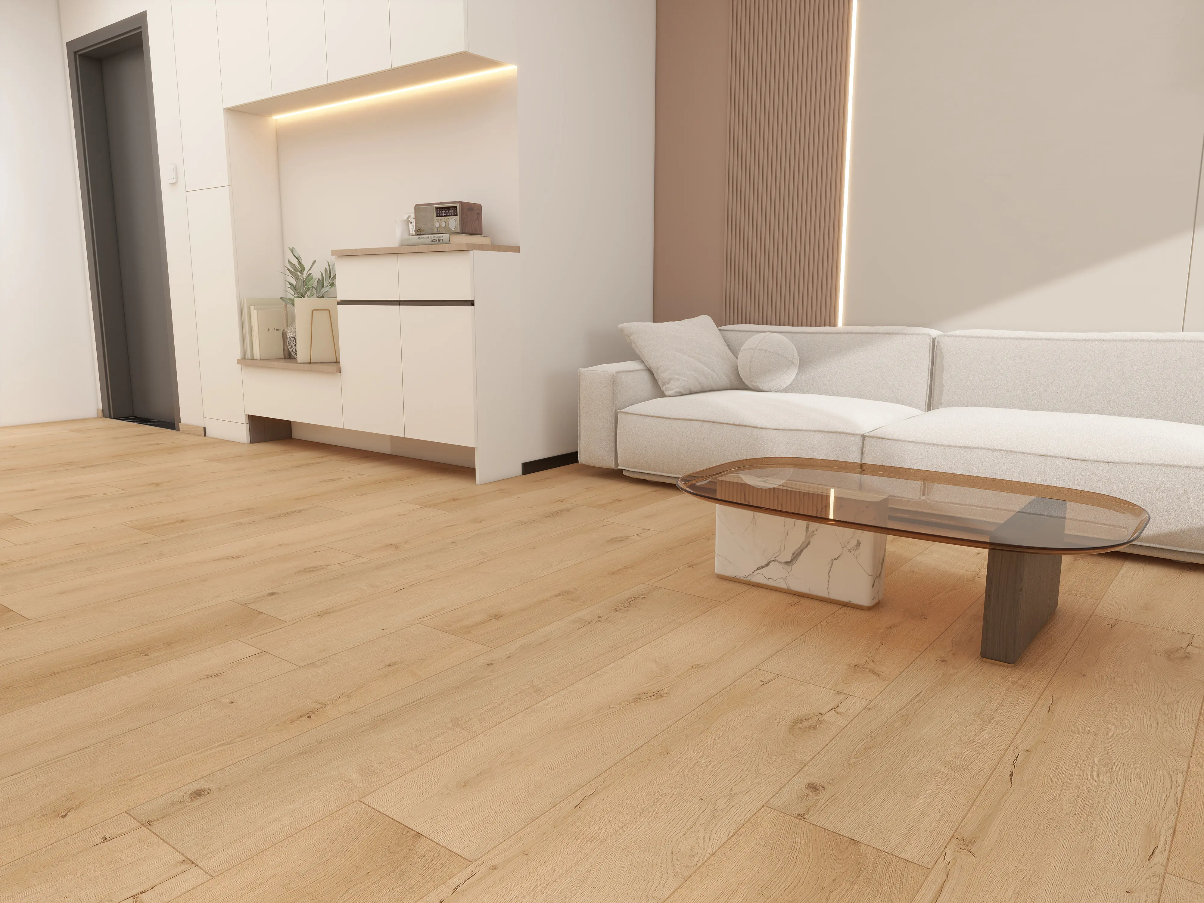 Decoflooring Vinylboden mit Trittschalldämmung Eiche Nova Scandic 