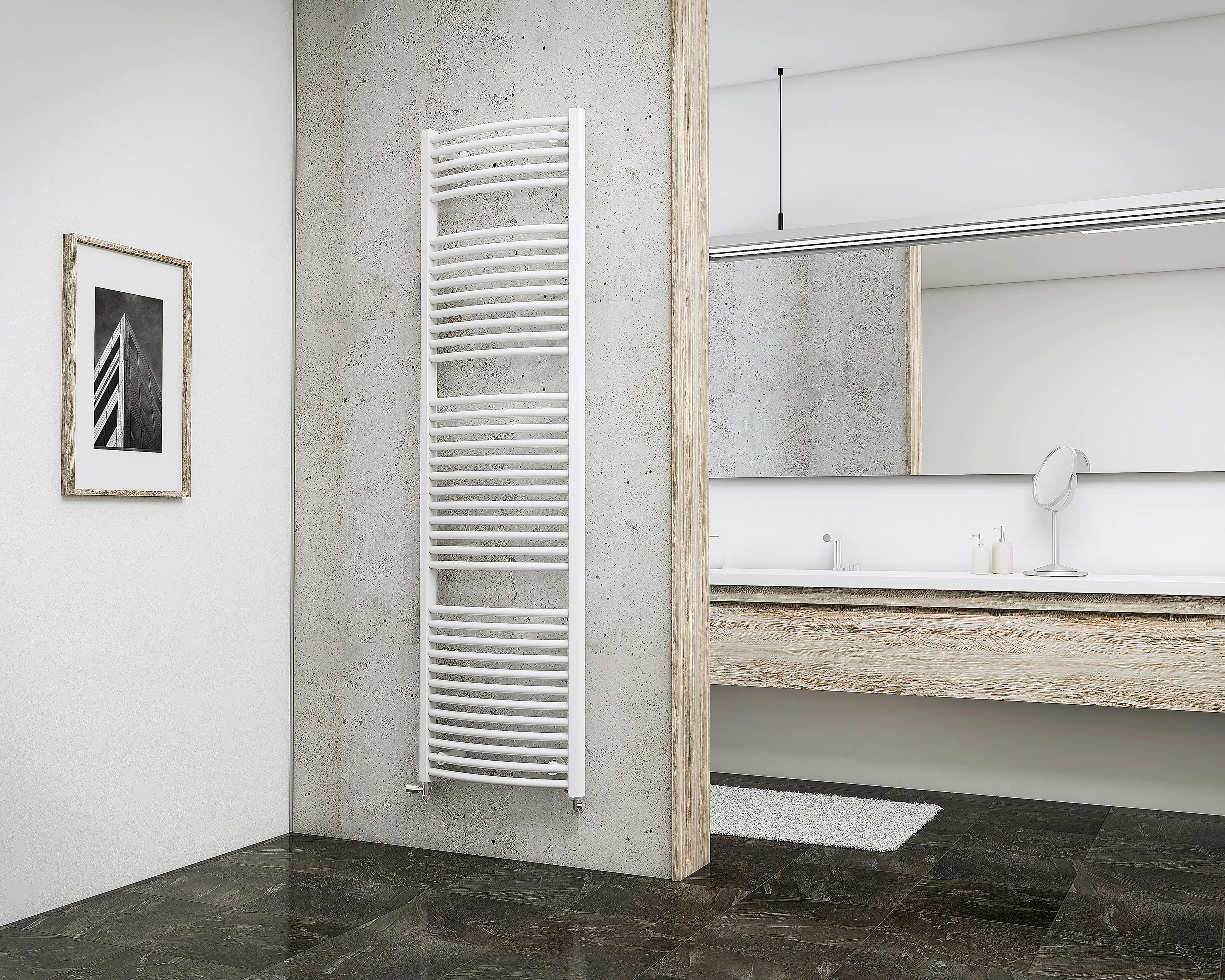 Schulte Badheizkörper München Rund 177,5 x 50 cm 1043 Watt