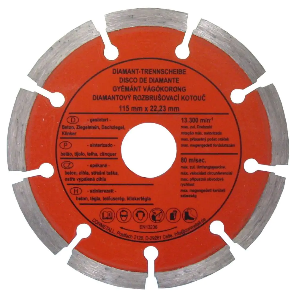 CON:P Trennscheibe 115 x 22,23 mm Diamant für Beton segmentiert