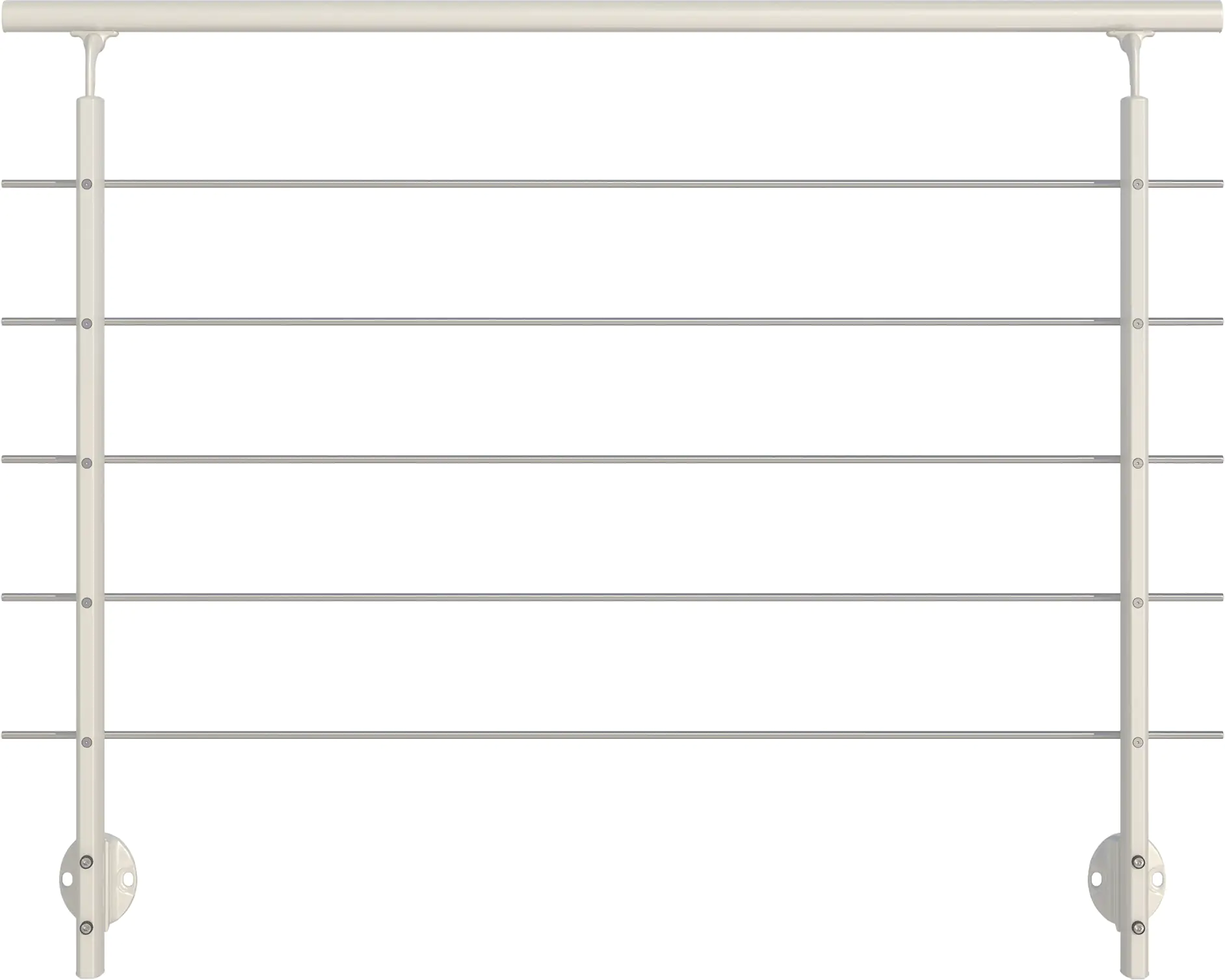 Dolle Geländerset weiß mit Edelstahlstäben für seitliche Montage