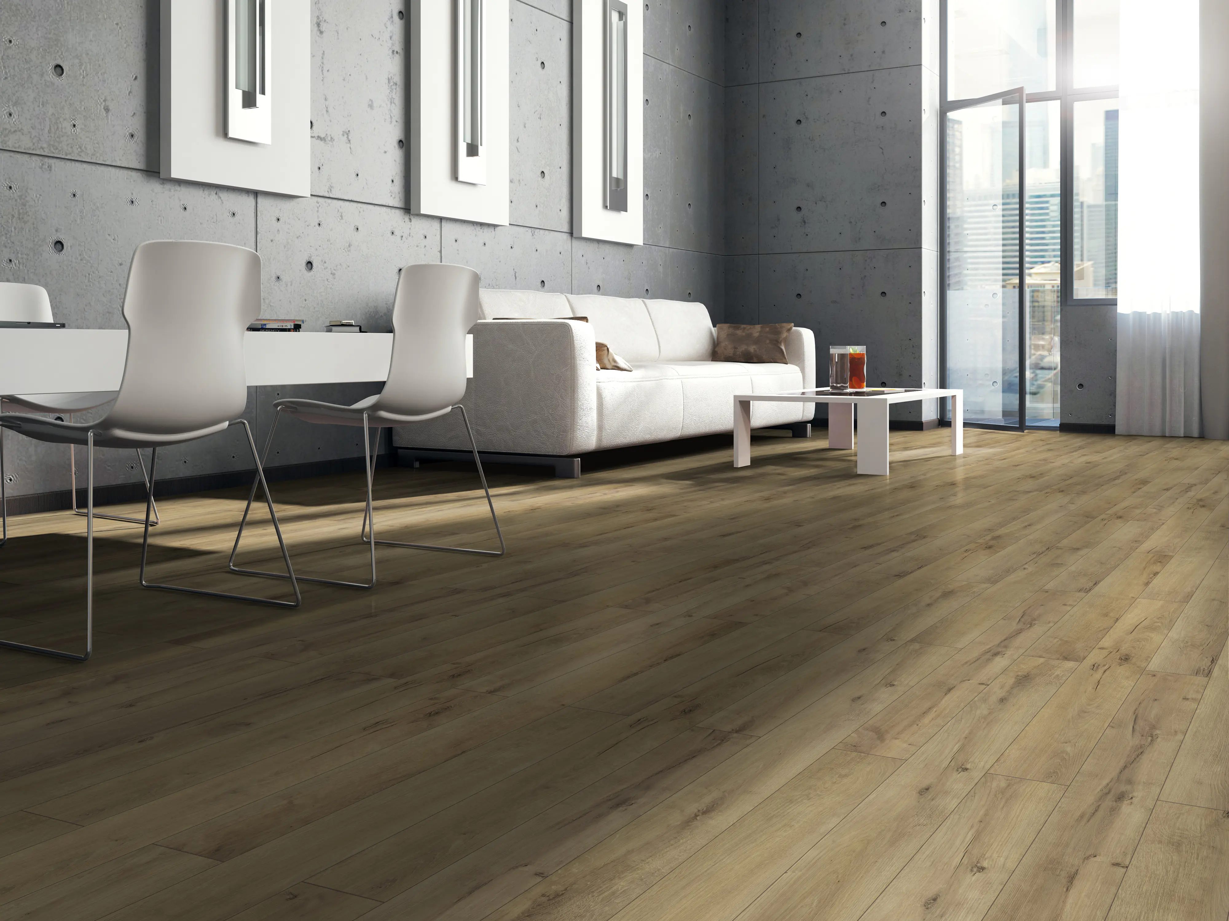 Classen Laminat Megaloc Aquaprotect 128,5 x 19,2 cm 8 mm Oak light natural