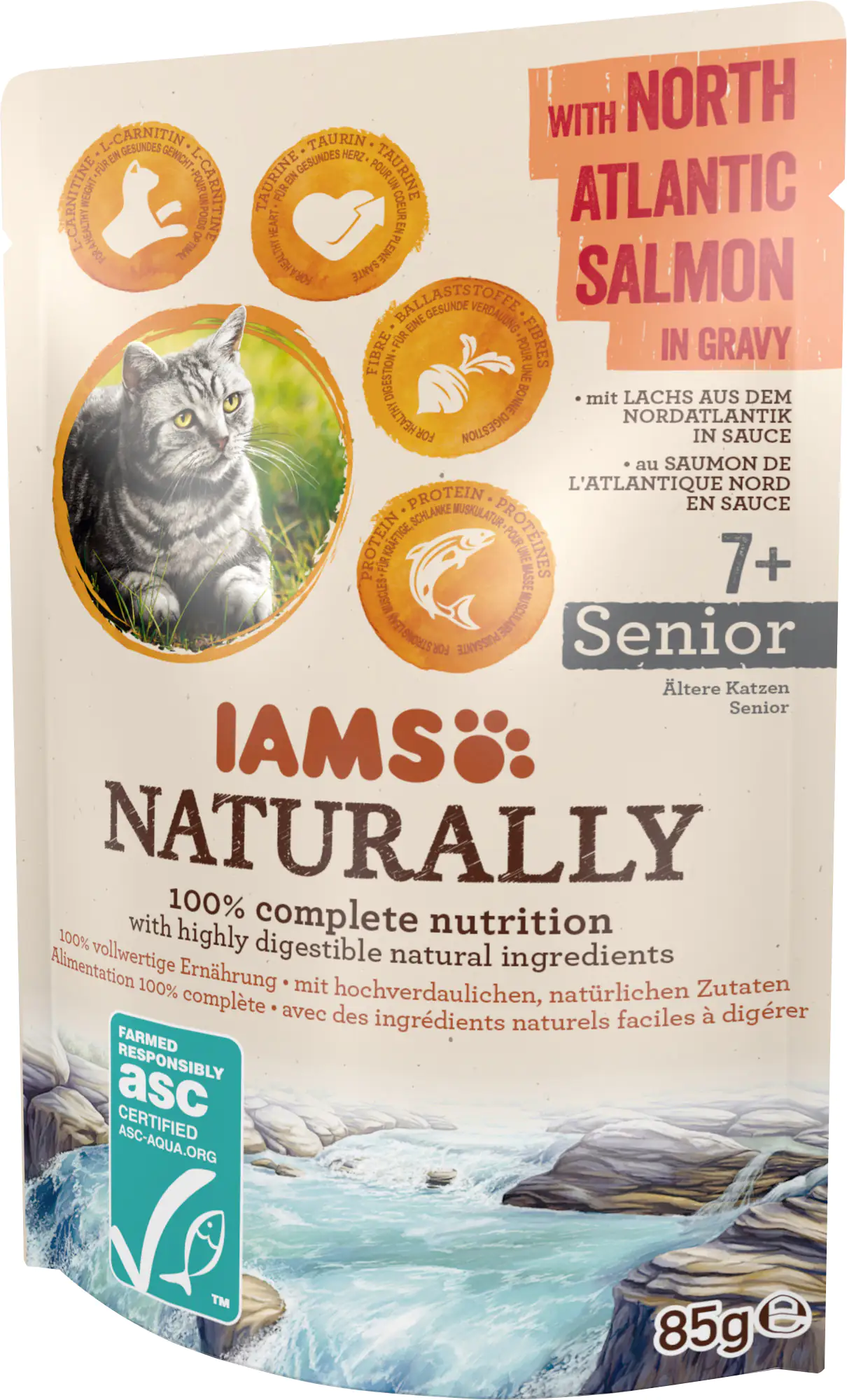 IAMS Naturally Katze Senior Lachs 85g 85g