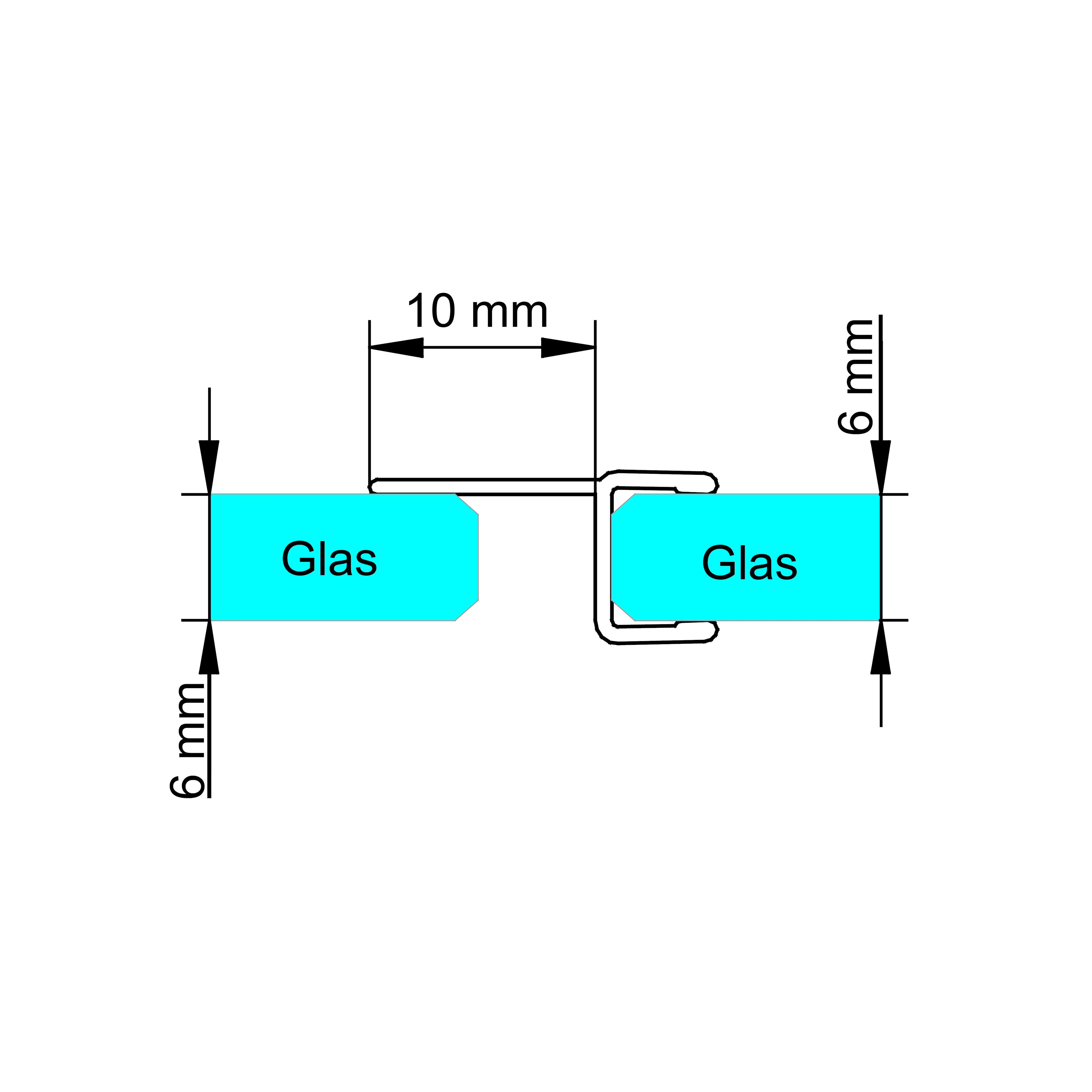 Schulte Duschdichtung Glasstärke: 6 mm Länge: 200 cm