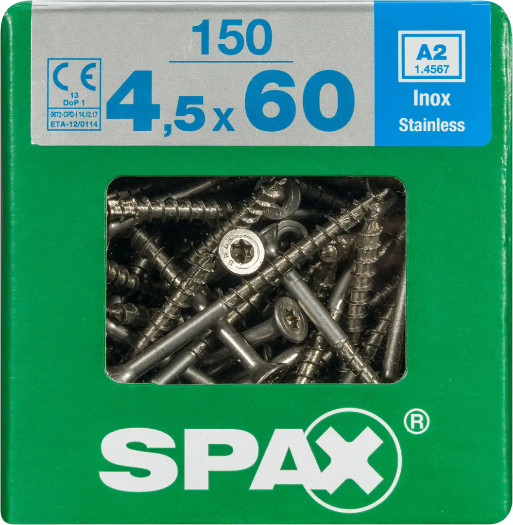 Spax Universalschrauben 4.5 x 60 mm TX 20 - 150 Stk. Spax Universalschrauben 4.5 x 60 mm TX 20 - 150 Stk.
