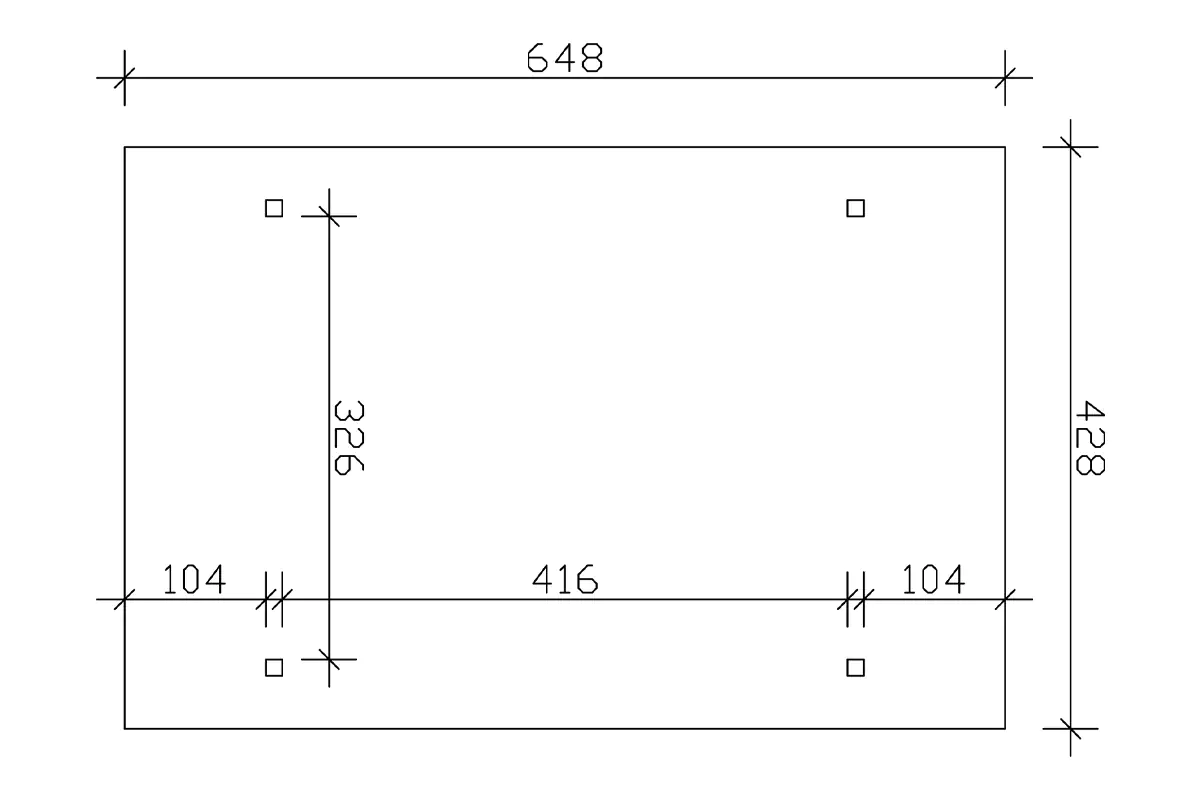 SKAN HOLZ Carport Odenwald 428 x 648 cm, lasiert in Schiefergrau