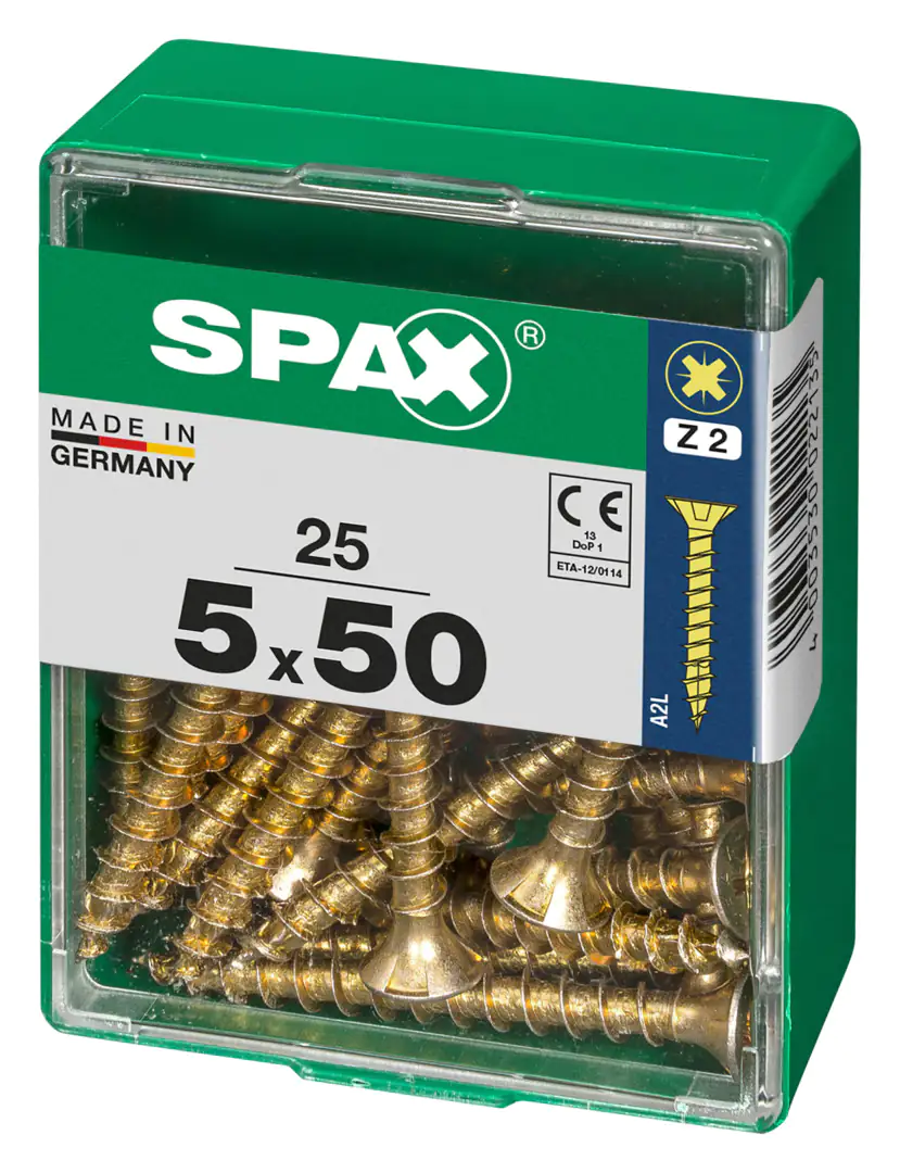 Spax Universalschrauben 5.0 x 50 mm PZ 2 - 25 Stk.