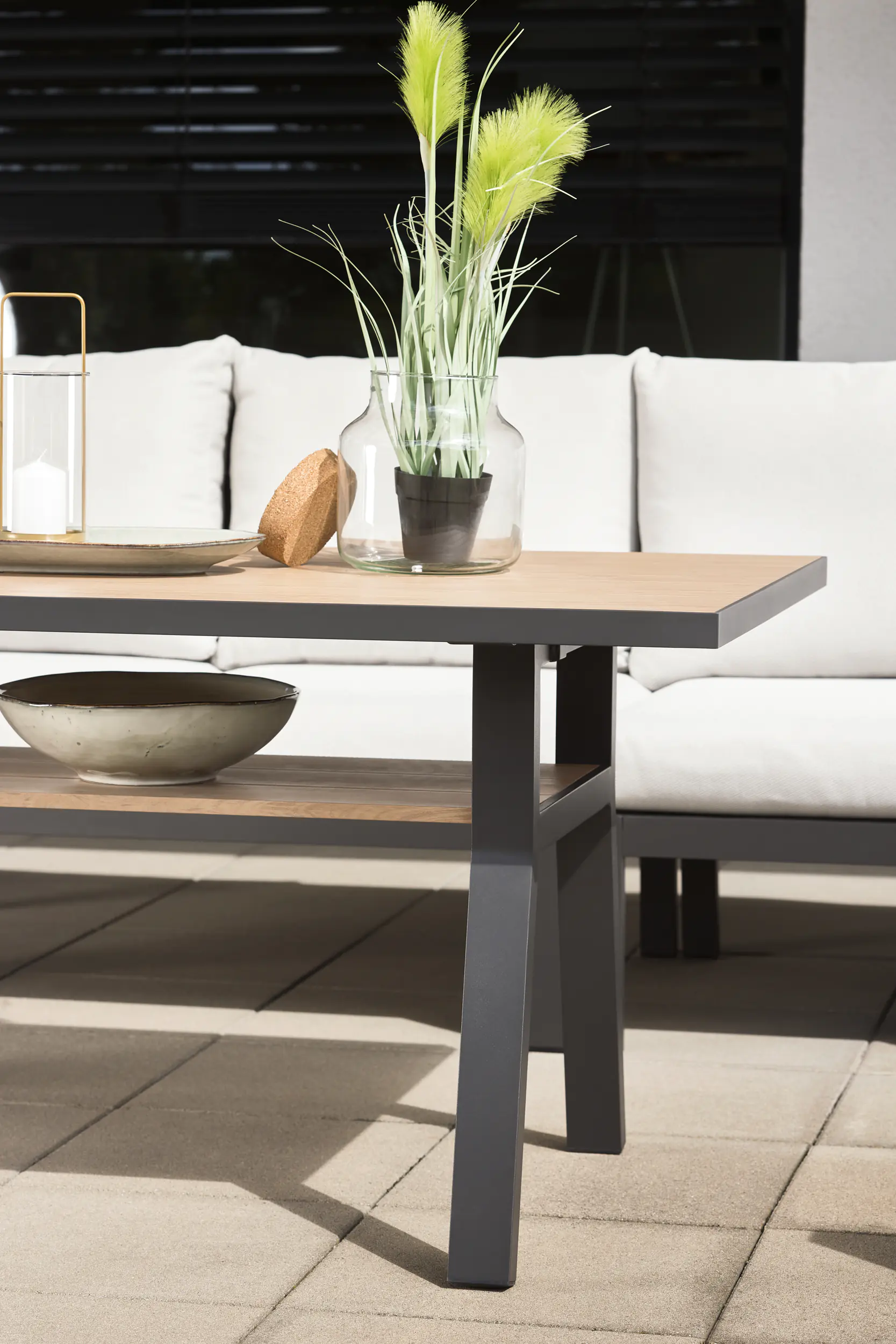 Primaster Gartenmöbel-Set Kos Aluminium in Holzoptik