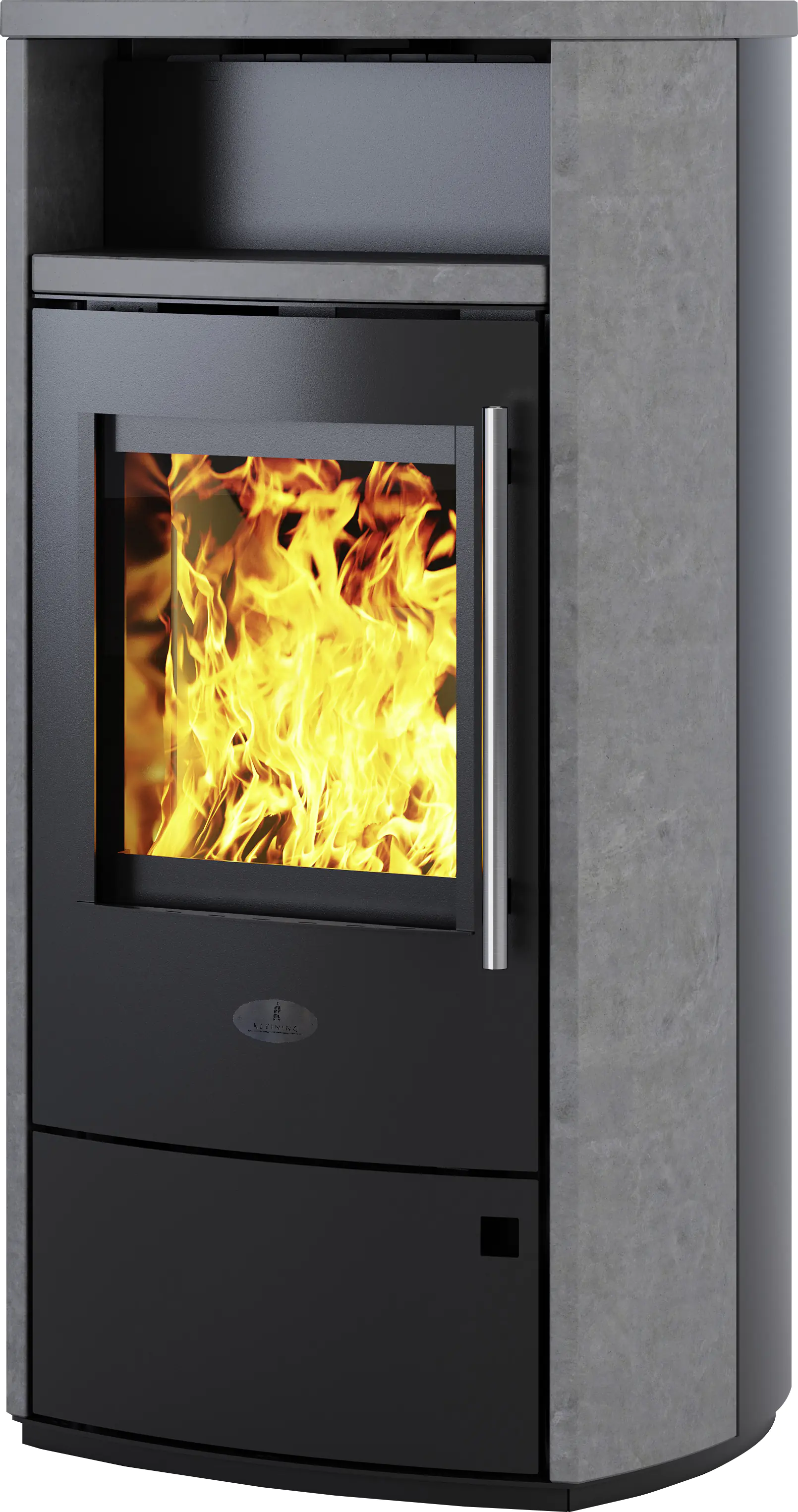Kleining Kaminofen MAILAND mit Natursteinverkleidung schwarz 6 kW Kleining Kaminofen MAILAND mit Natursteinverkleidung schwarz 6 kW