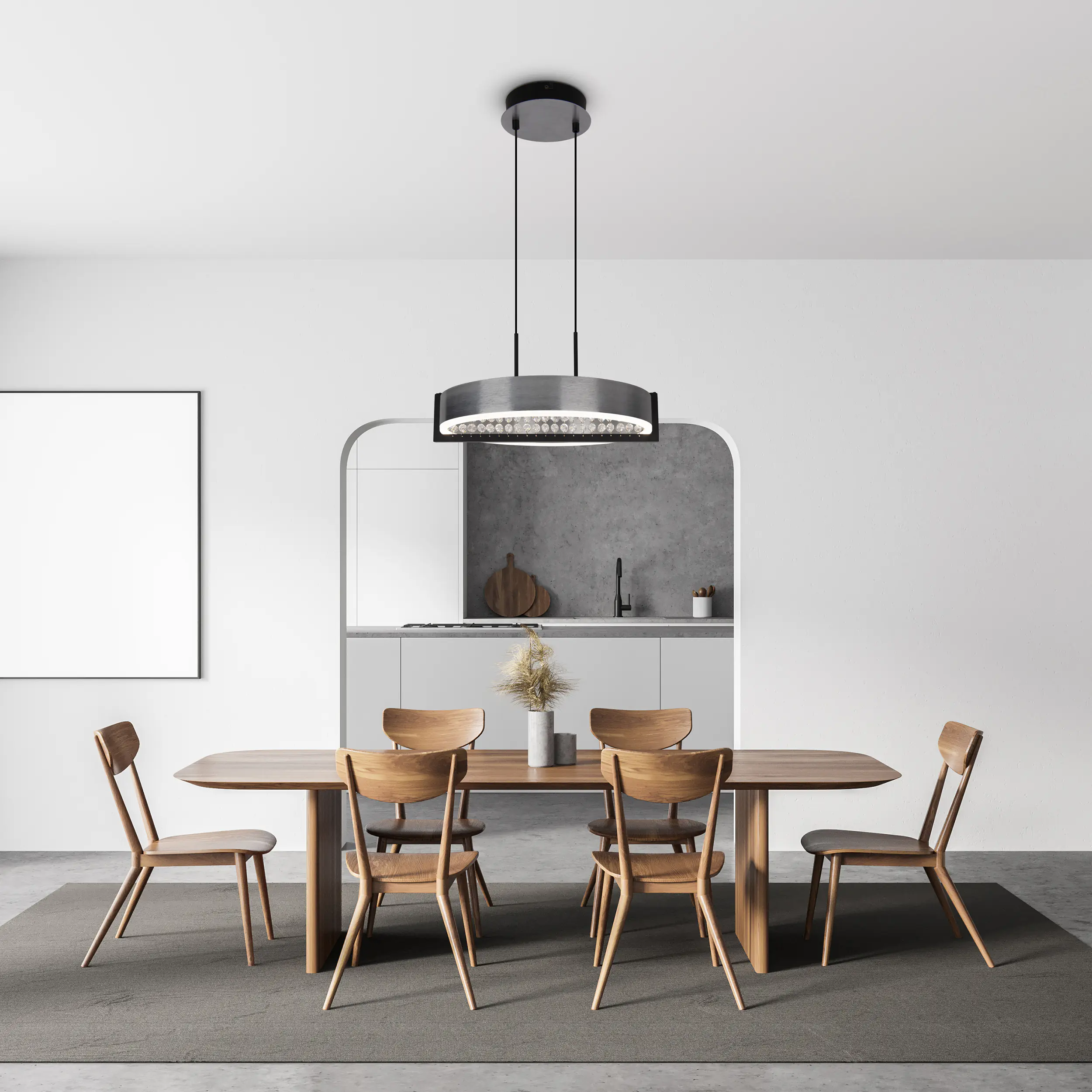 Light & More LED Pendelleuchte Steel 30 W Aluminium warmweiß-kaltweiß