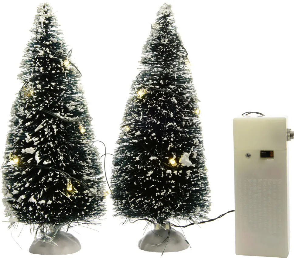 Kaemingk LED Kieferbäume 6,3 x 6,3 x 15 cm grün 2 Stück