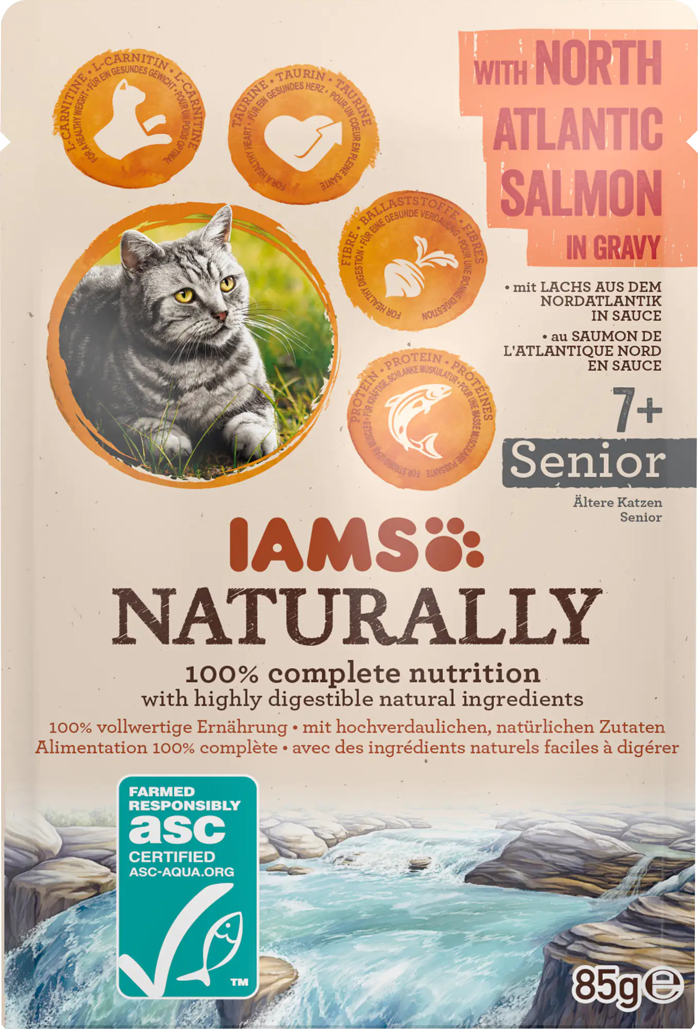 IAMS Naturally Katze Senior Lachs 85g 85g