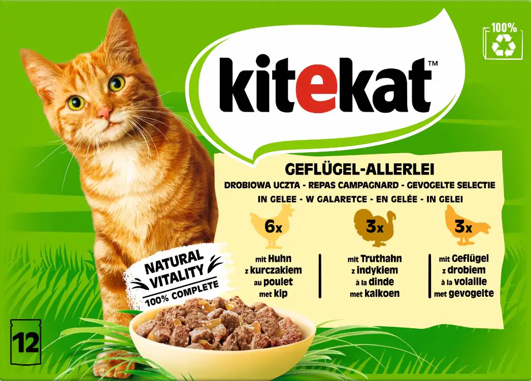 Kitekat Geflügelallerlei in Gelee Multipack 12x85 g