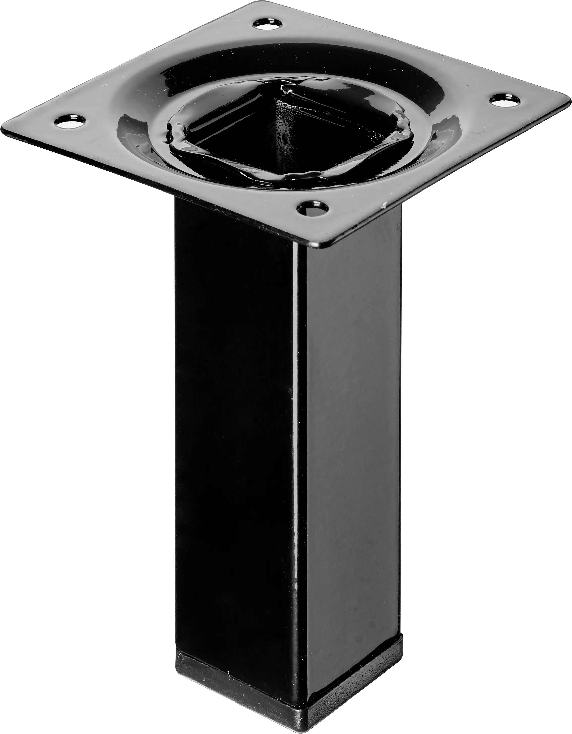 Hettich Tischbein 10 x 2,5 x 2,5 cm Stahl schwarz - 1 Stück