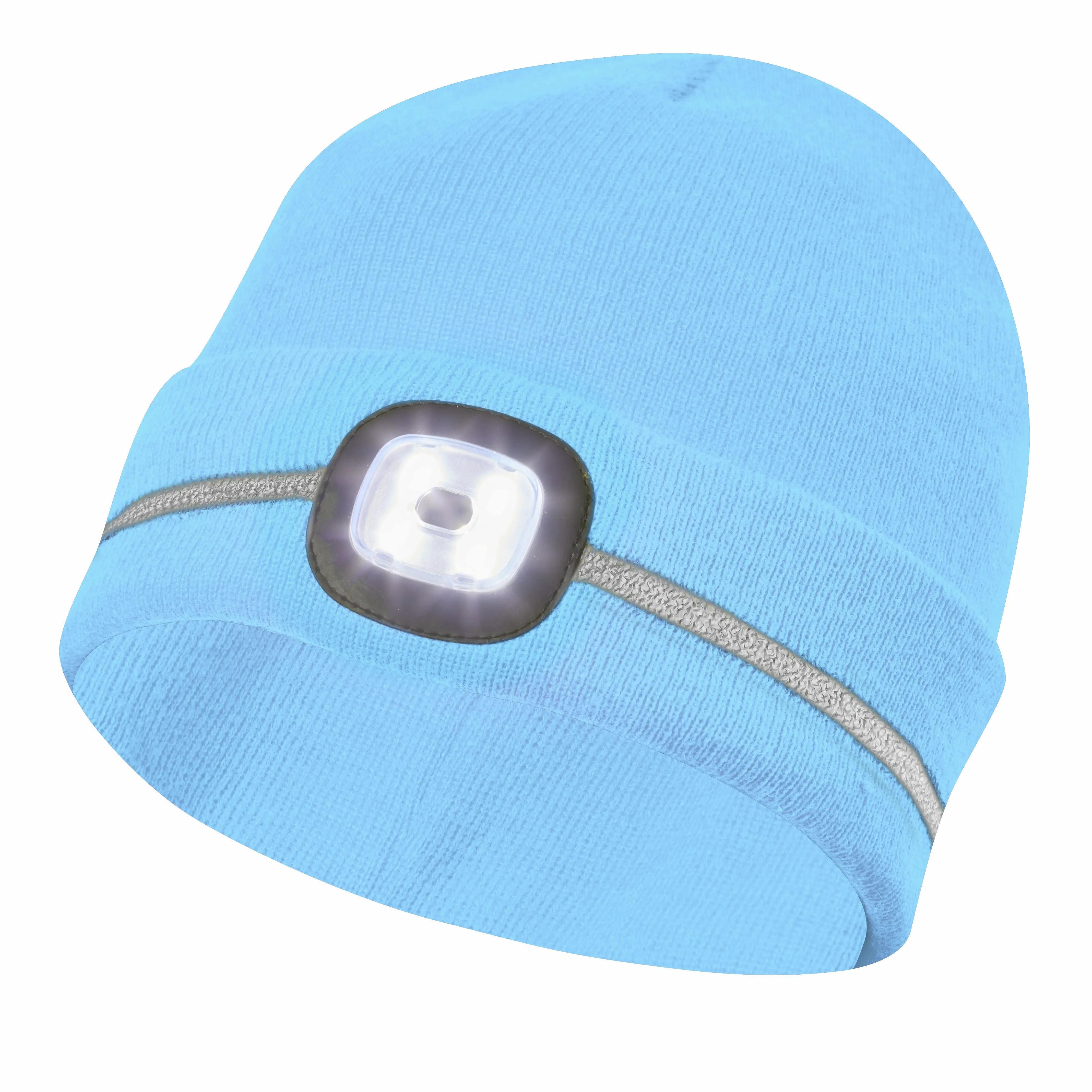 Gebol Mütze Beanie LED Kinder mit Reflektionsstreifen blau