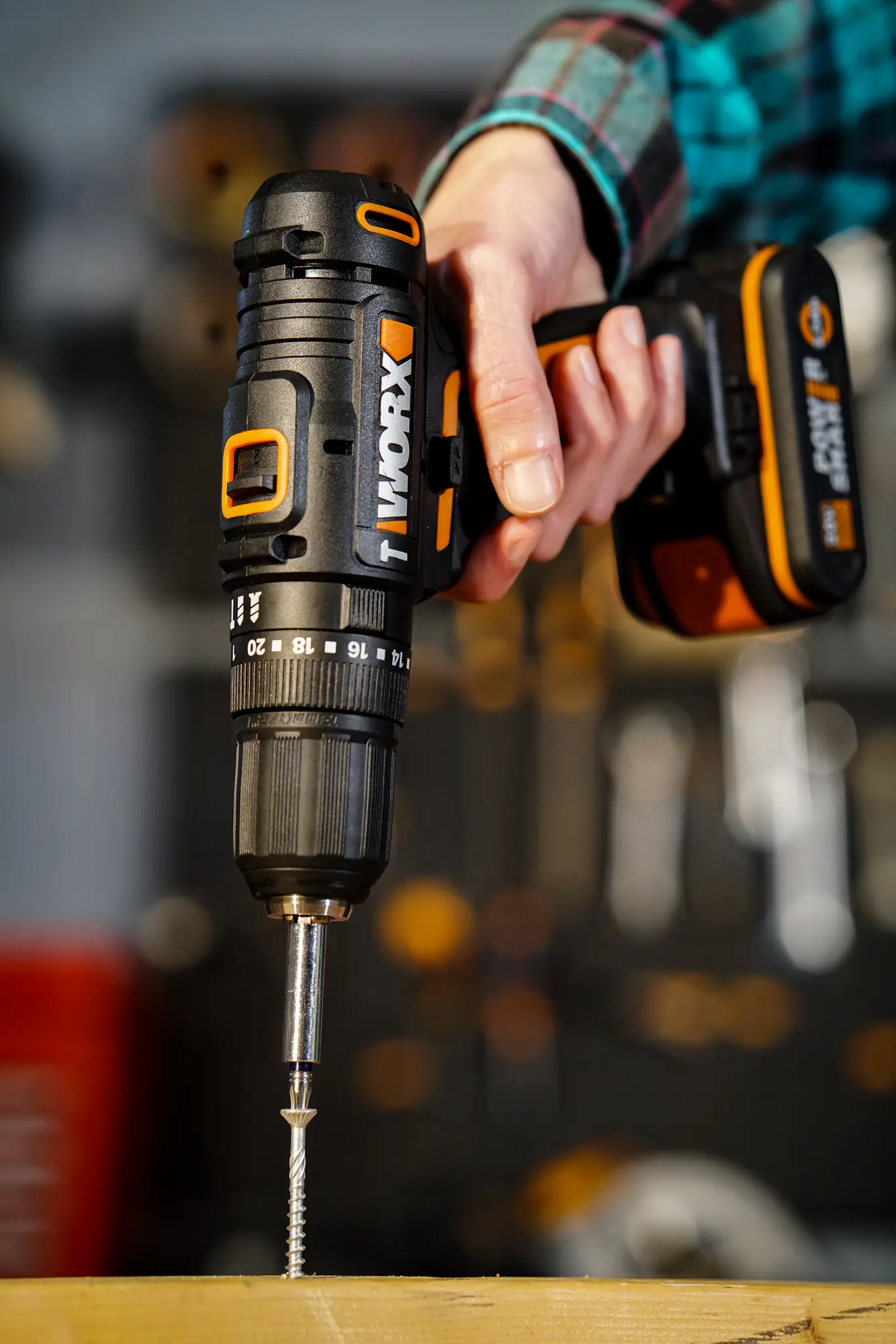 Worx Akku-Bohrschrauber WX100 20 V inkl. Akku Ladegerät & Tasche