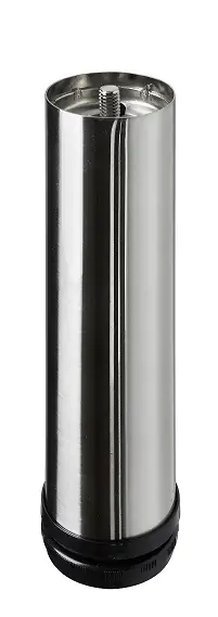 Hettich Möbelfuß 6,0 x 20 - 23 cm Edelstahl-Optik - 1  Stück