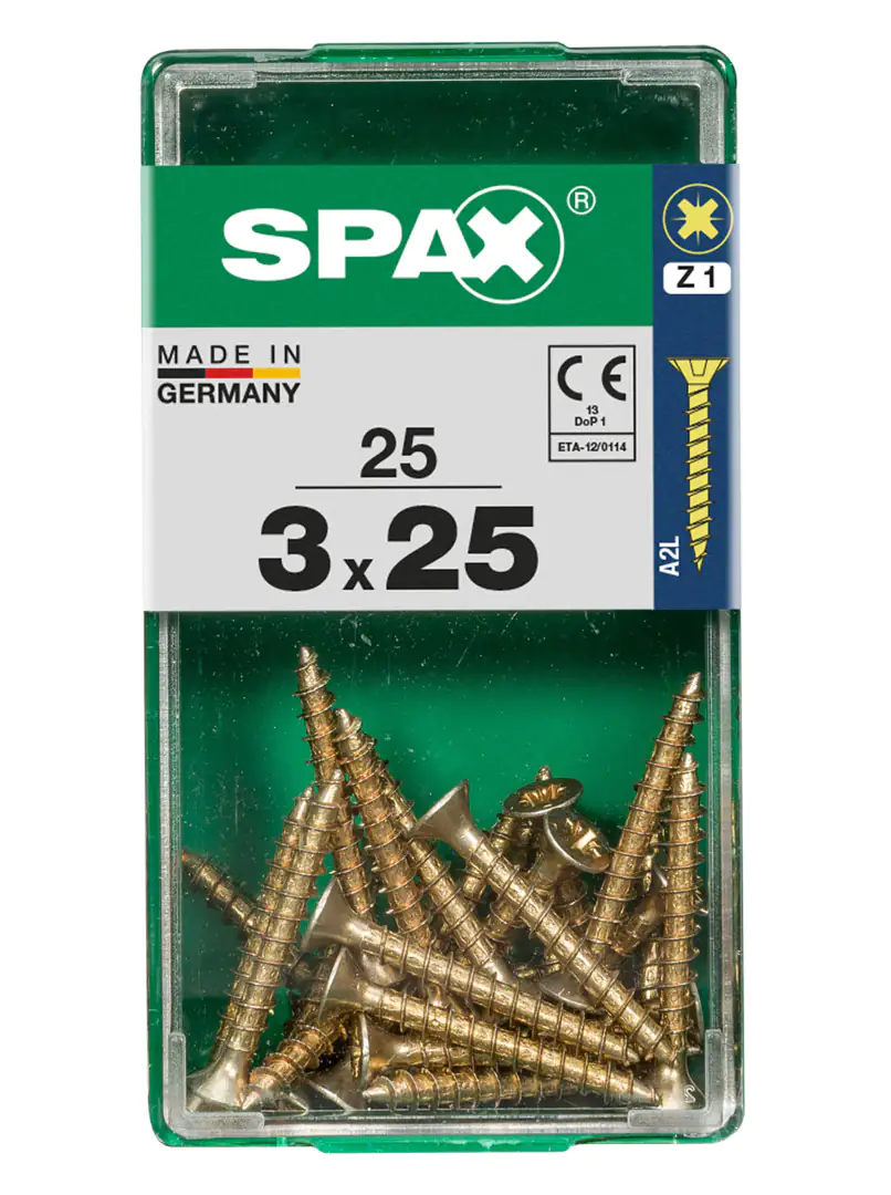 Spax Universalschrauben 3.0 x 25 mm PZ 1 - 25 Stk.