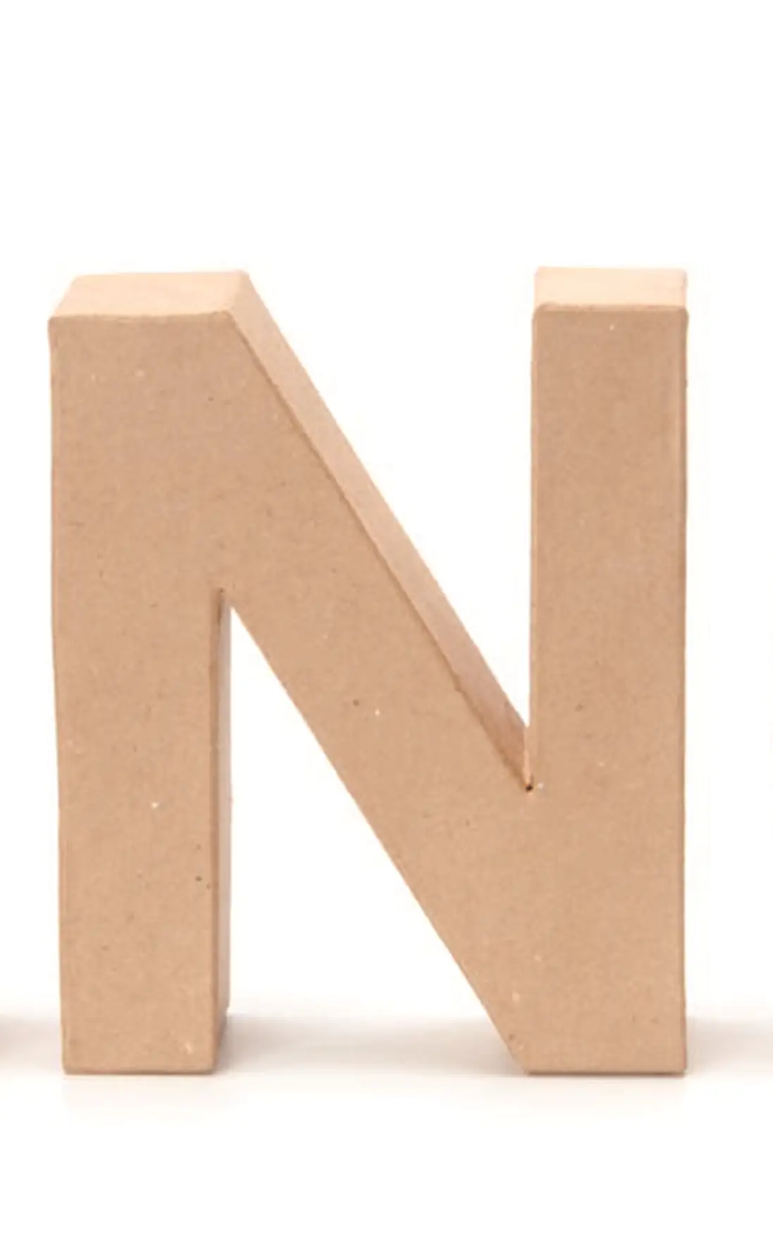 Glorex Papp-Buchstabe N 17,5 x 5,5 cm