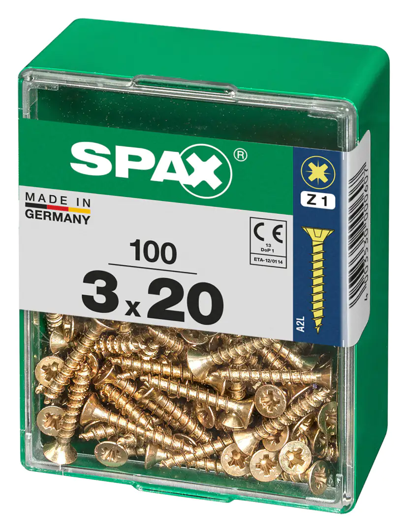Spax Universalschrauben 3.0 x 20 mm PZ 1 - 100 Stk.
