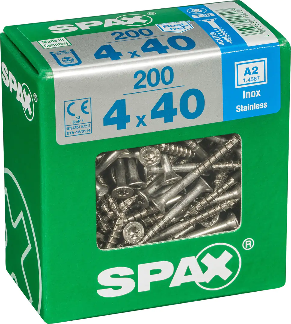 Spax Universalschrauben 4.0 x 40 mm TX 20 - 200 Stk.