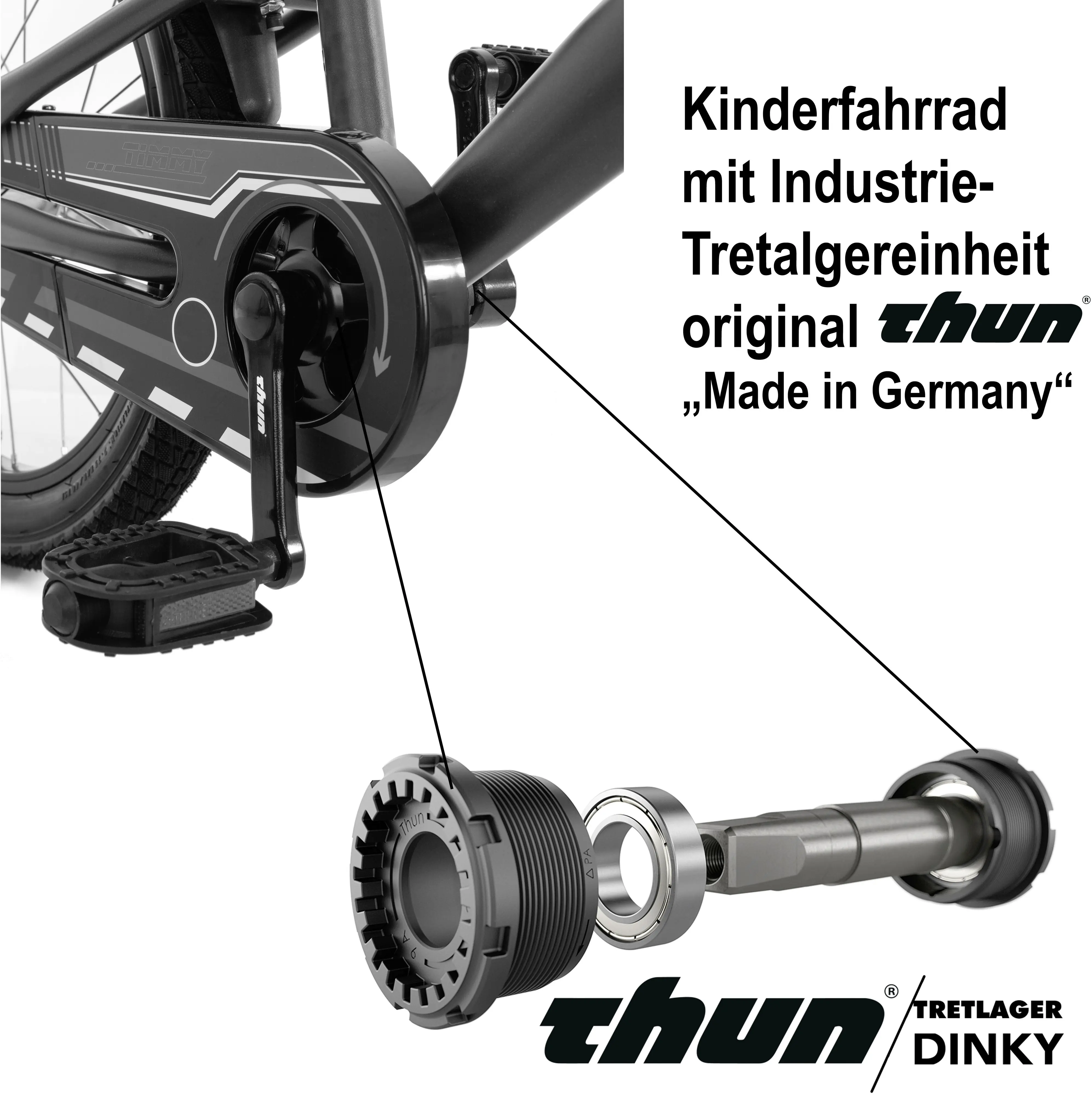 Bachtenkirch Kinderfahrrad Polizei 12 Zoll kristallweiß/blau/neon