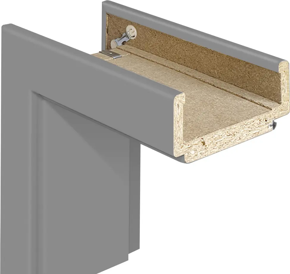 Borne Zarge Lack edelgrau 73,5 cm DIN links