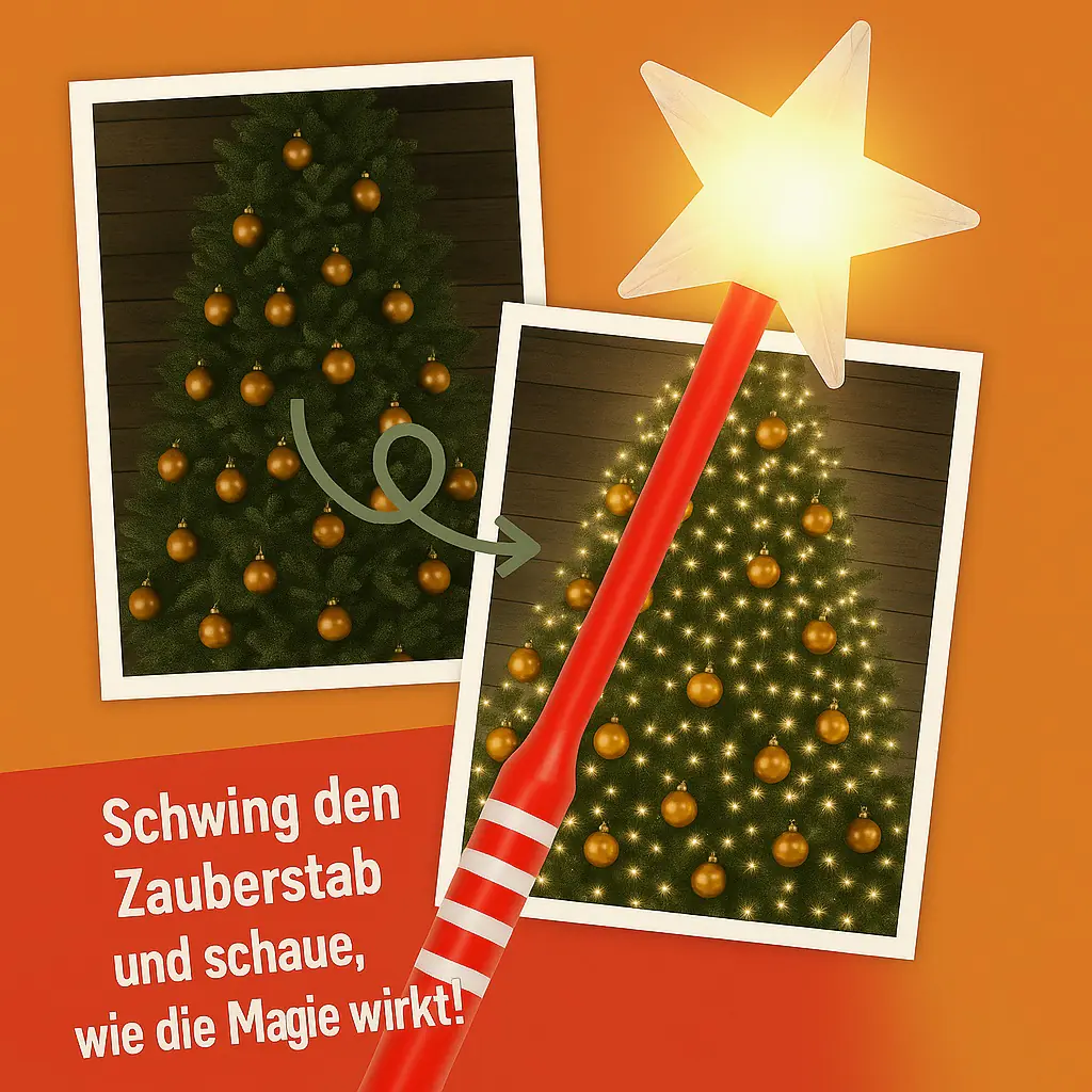 Zauberstab mit Empfänger für Lichterketten & Leuchten