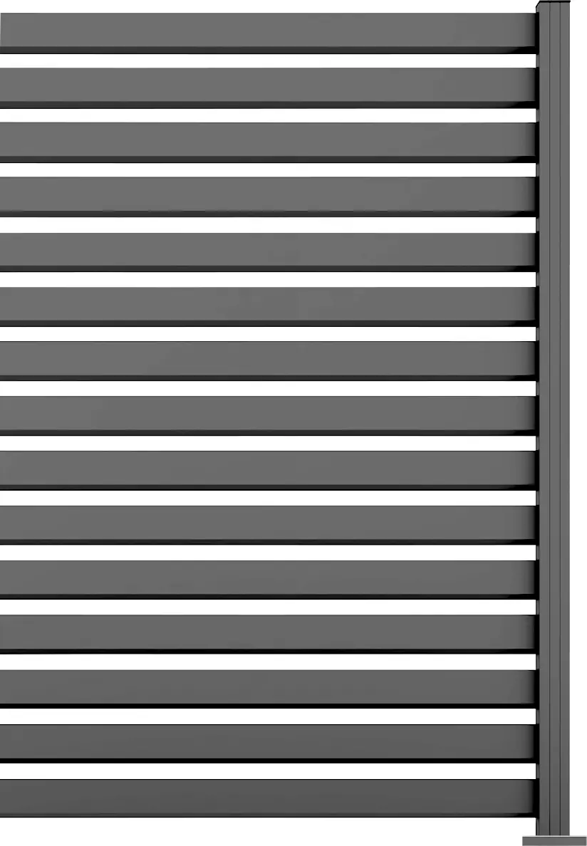 Ambiente Alu-Zaun Erweiterungsset Rhombus MAXI 187 x 124.2 cm grau