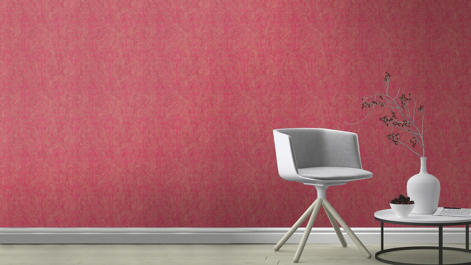 Rasch Vliestapete 746365 Pink-Dunkelpink Muster & Motive 10,05 m x 0,53 m