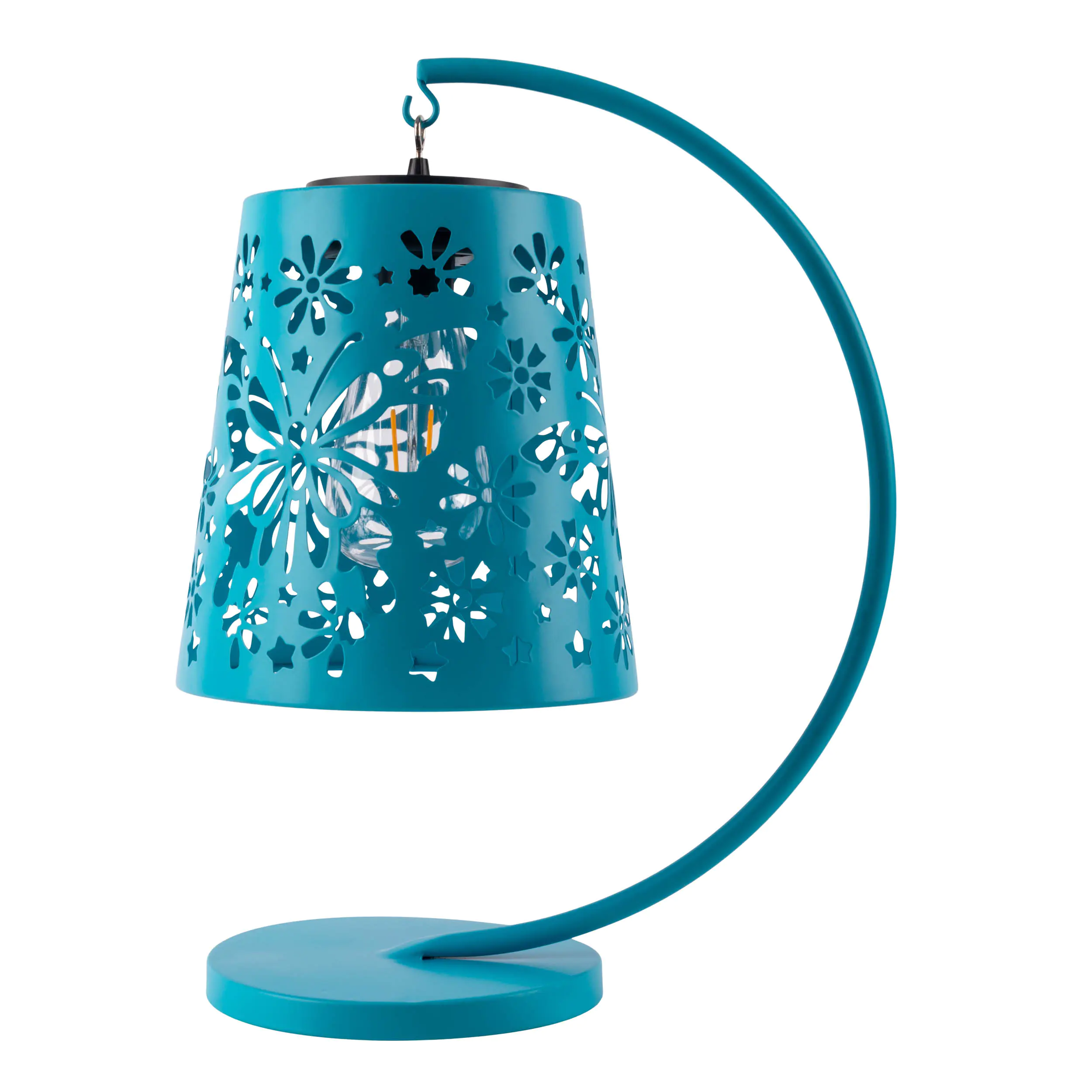 Light & More LED Solartischleuchte Laterne blau