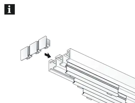 Gardinia Endstück Atlanta für Flächenvorhangschiene weiß, 3-läufig, 1 Paar