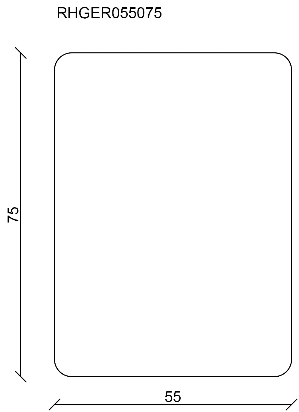 FN Neuhofer Rahmenholz gerundet 100 cm 75 x 55 mm Fichte