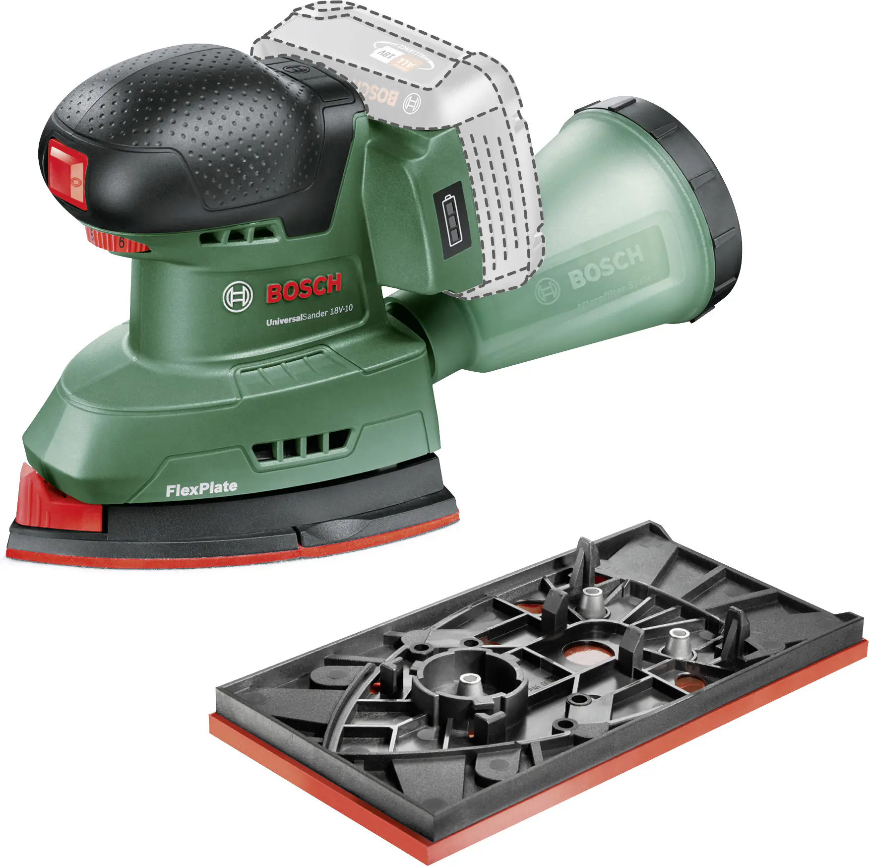 Bosch Akku Multischleifer UniversalSander 18 V-10 Solo