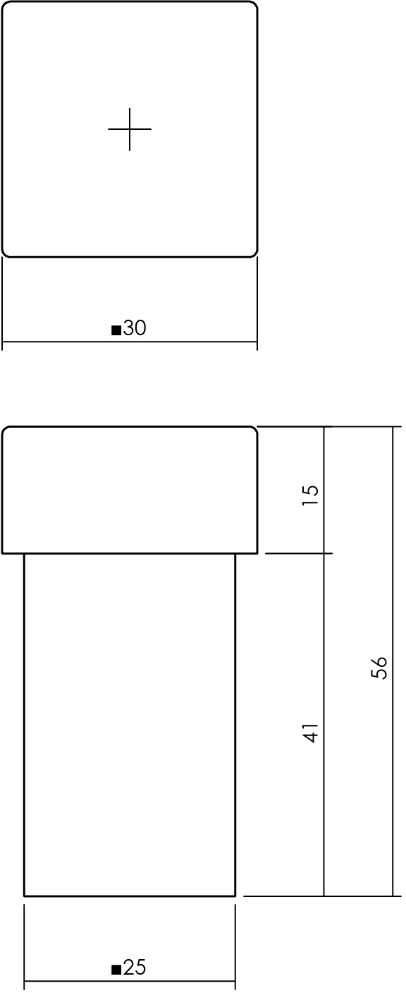 Intersteel Türstopper 5,6 x 2,5 cm Edelstahl schwarz matt
