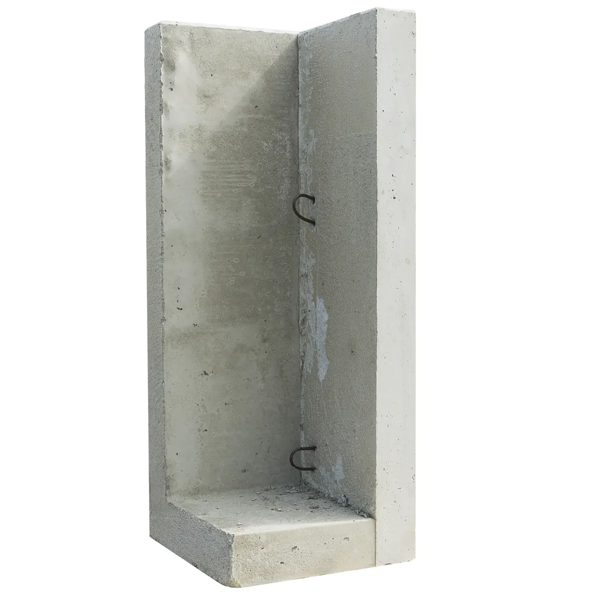 EHL L-Stein Ecke Beton 50 x 50 x 155 cm grau