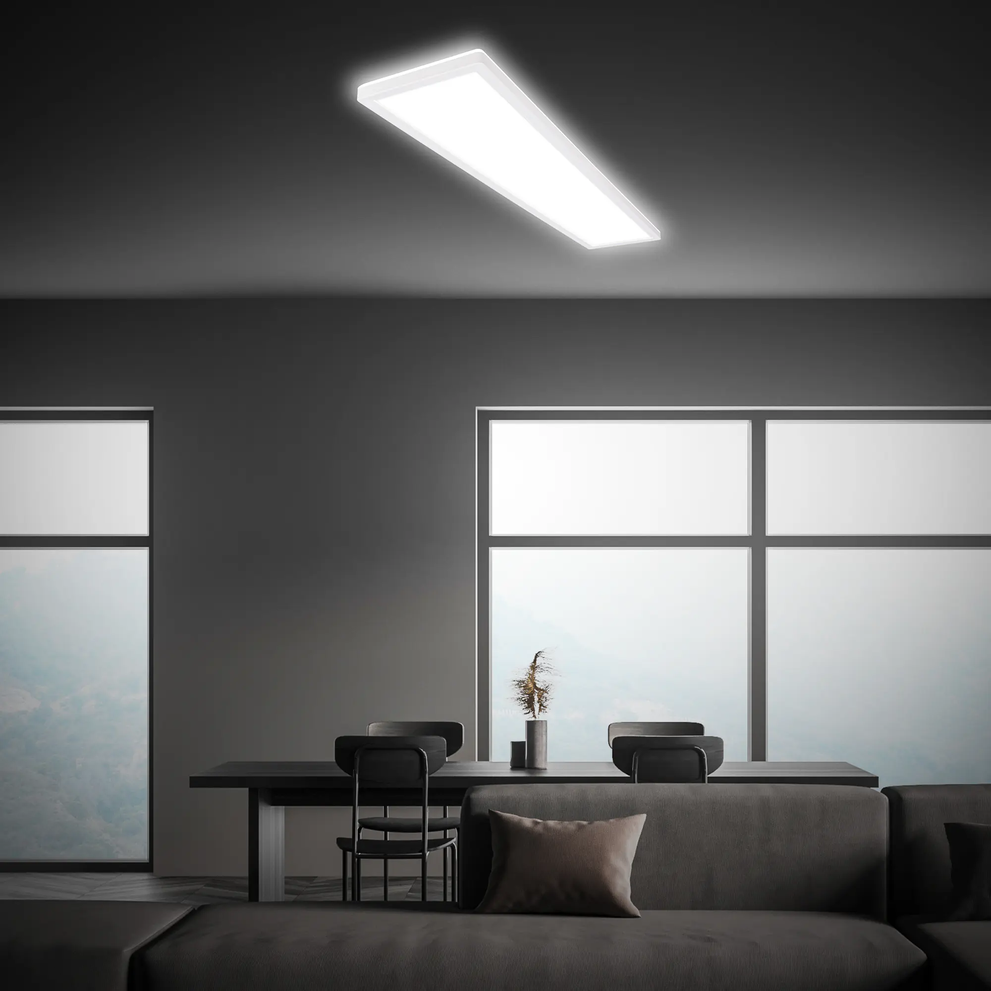 Briloner LED Panel Tava 36W 98x20x3 cm weiß neutralweiß dimmbar