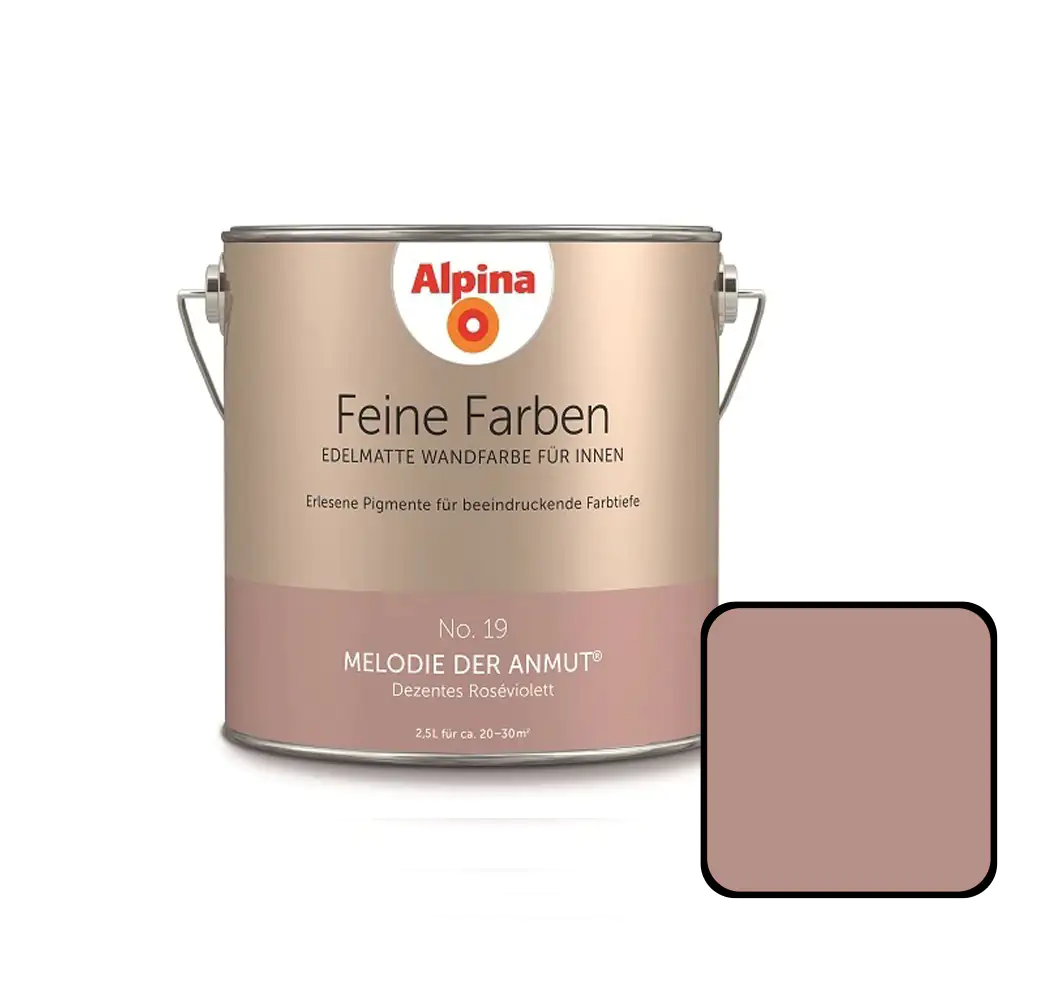 Alpina Feine Farben No. 19 Melodie der Anmut 2,5 L dezentes roséviolett edelmatt Alpina Feine Farben No. 19 Melodie der Anmut 2,5 L dezentes roséviolett edelmatt