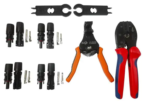 Sunlit Crimpzangen-Set inkl. 4 Paar Steckverbinder für Solarkabel Sunlit Crimpzangen-Set inkl. 4 Paar Steckverbinder für Solarkabel